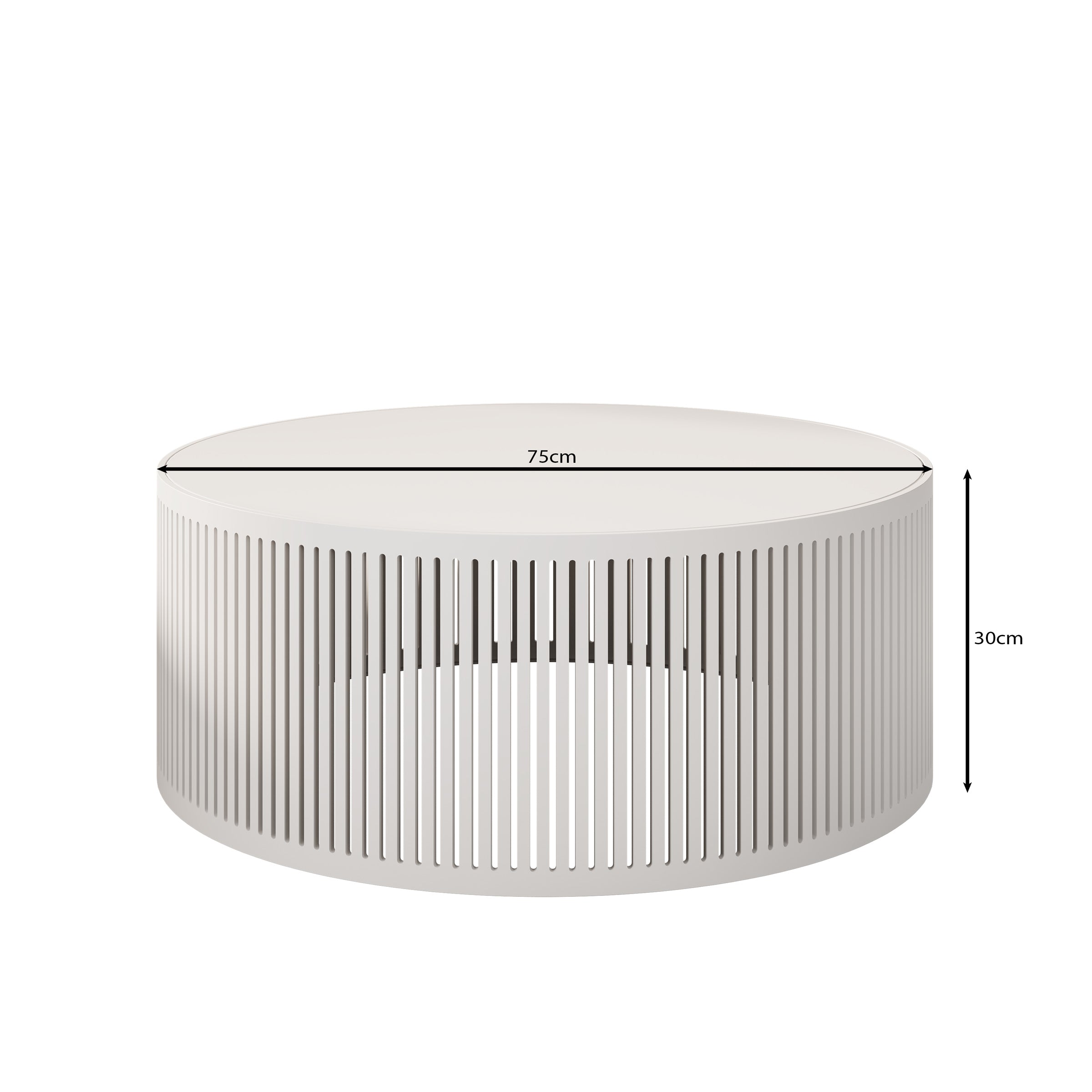 Vanya - Salontafel - Wit - 75x75x30 cm