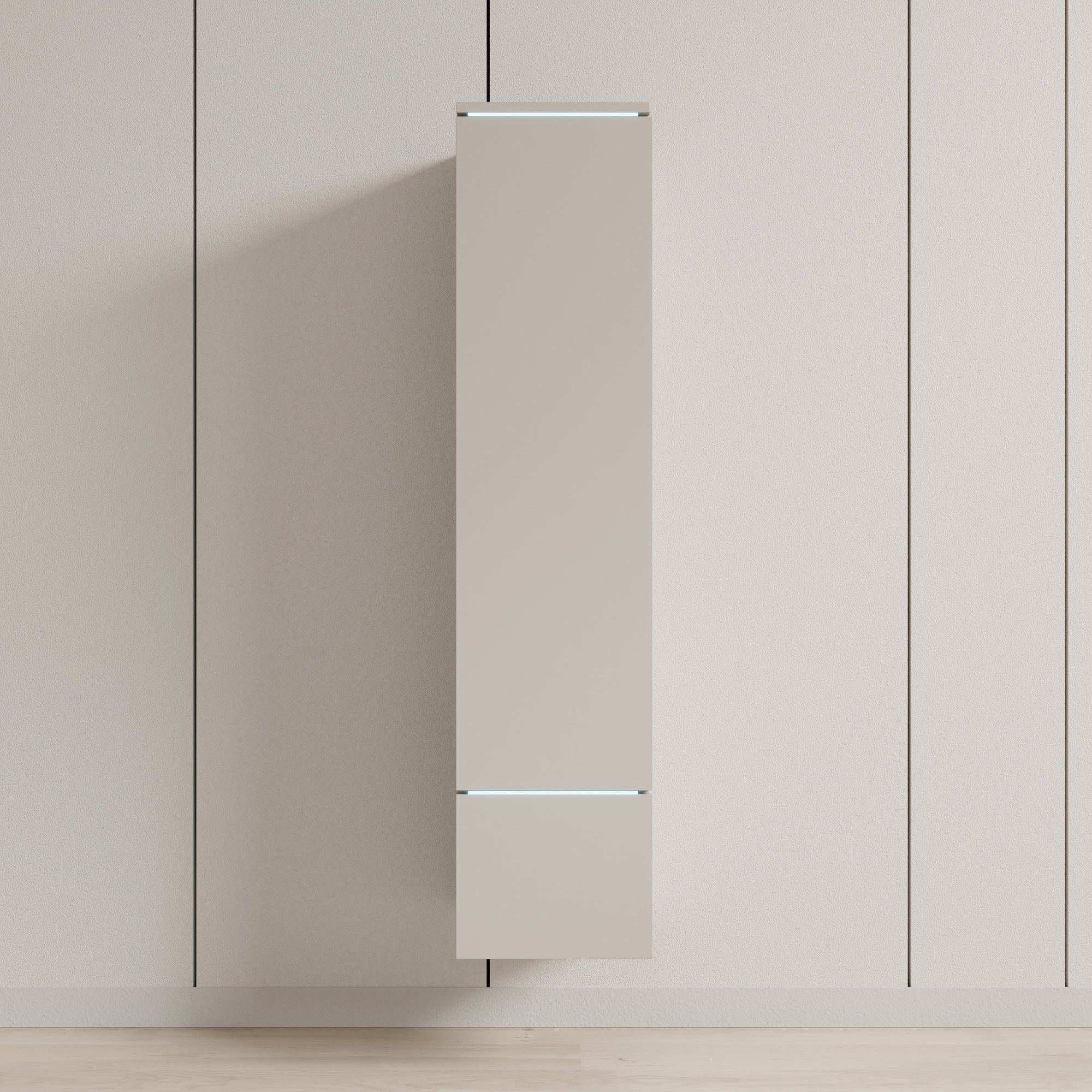 Variety - Vitrinekast met LED - Beige - 30x33x130 cm