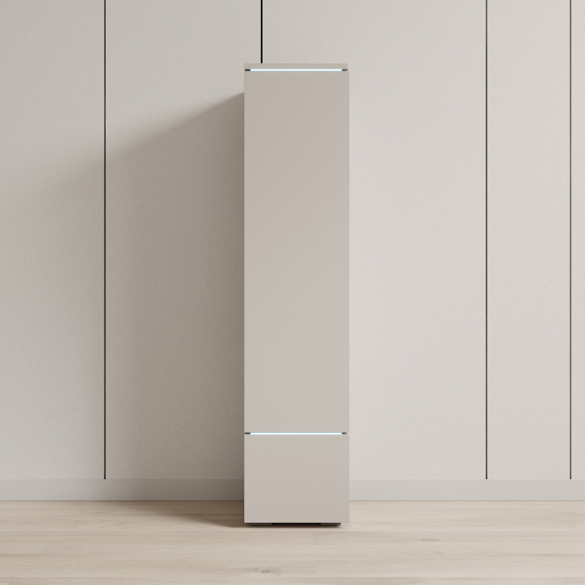 Variety - Vitrinekast met LED - Beige - 30x33x130 cm