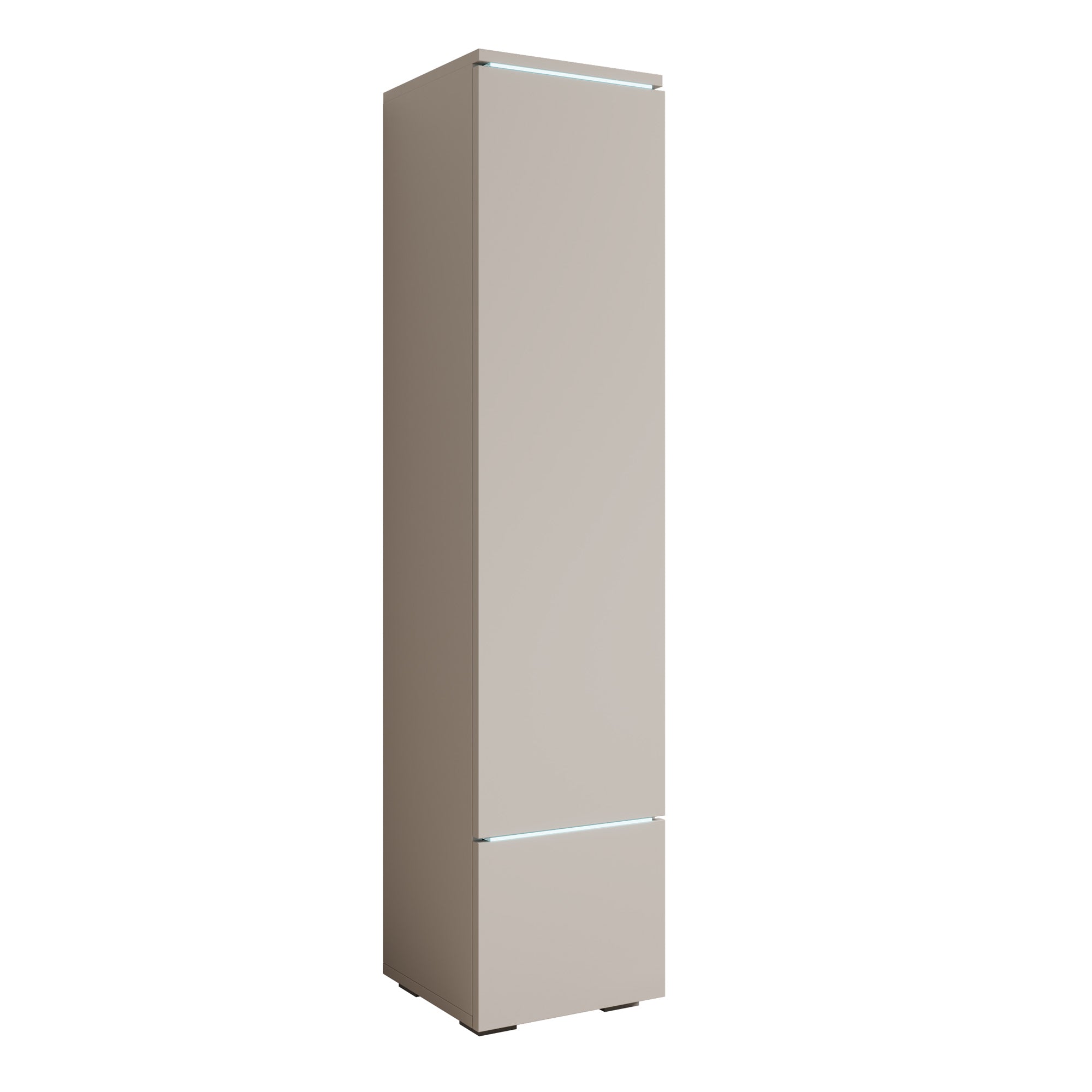Variety - Vitrinekast met LED - Beige - 30x33x130 cm