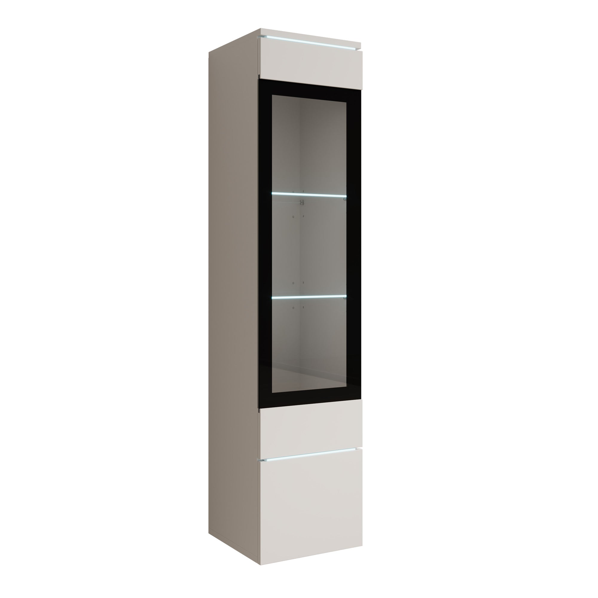 Variety - Vitrinekast met LED - Wit - 30x33x130 cm