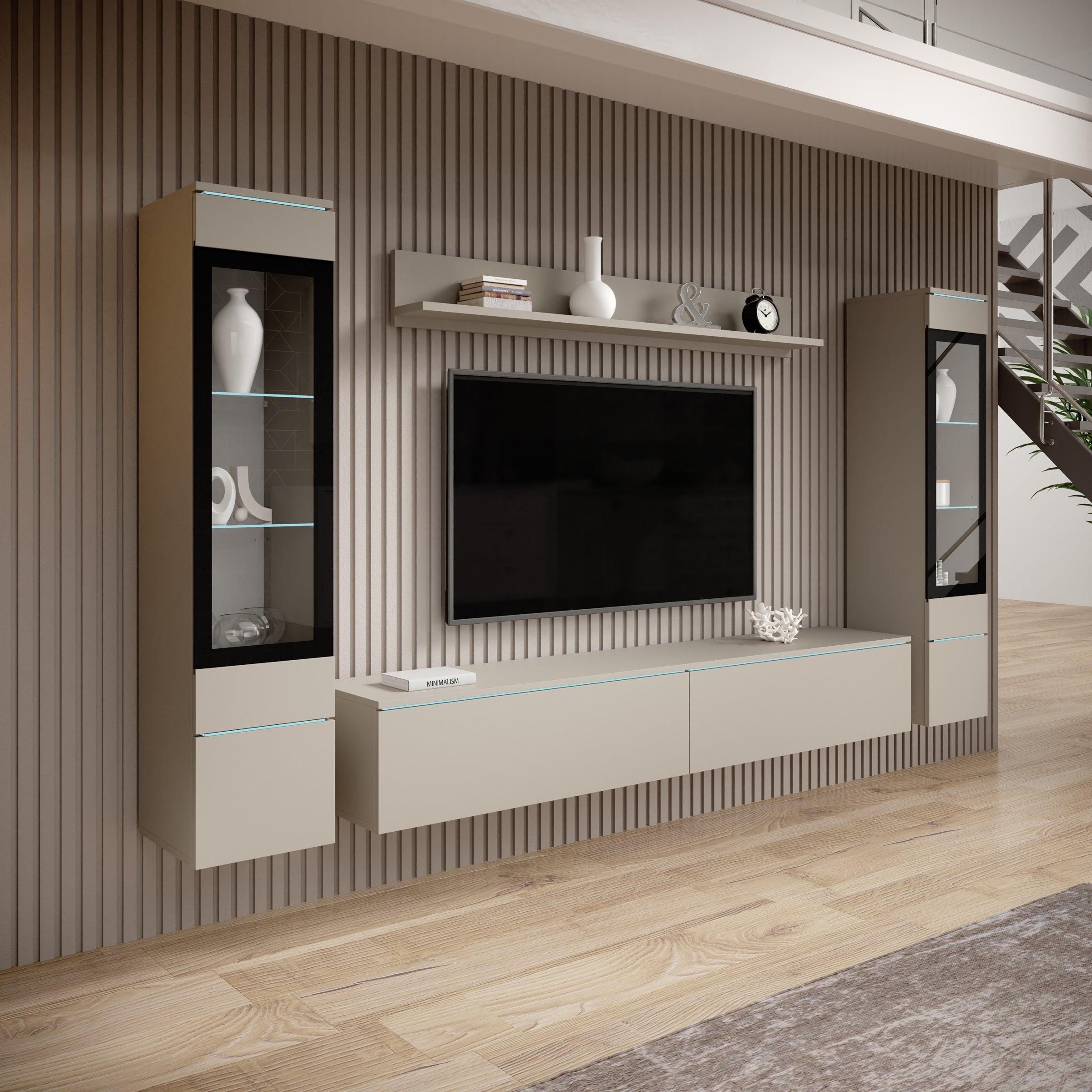 Variety - Wandmeubel - Beige - 180x33x32 cm