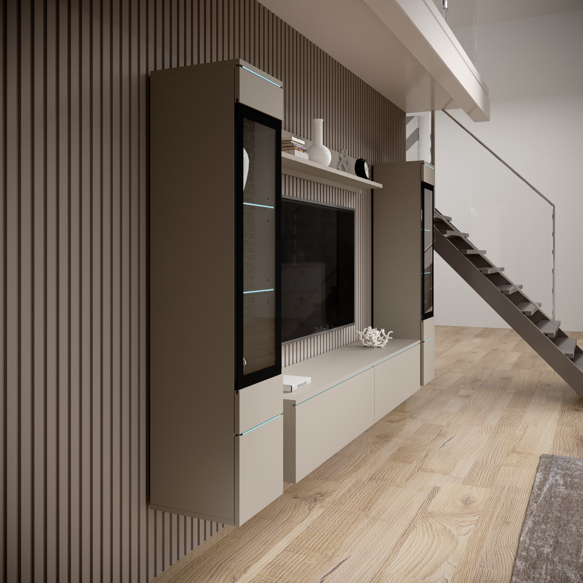 Variety - Wandmeubel - Beige - 180x33x32 cm