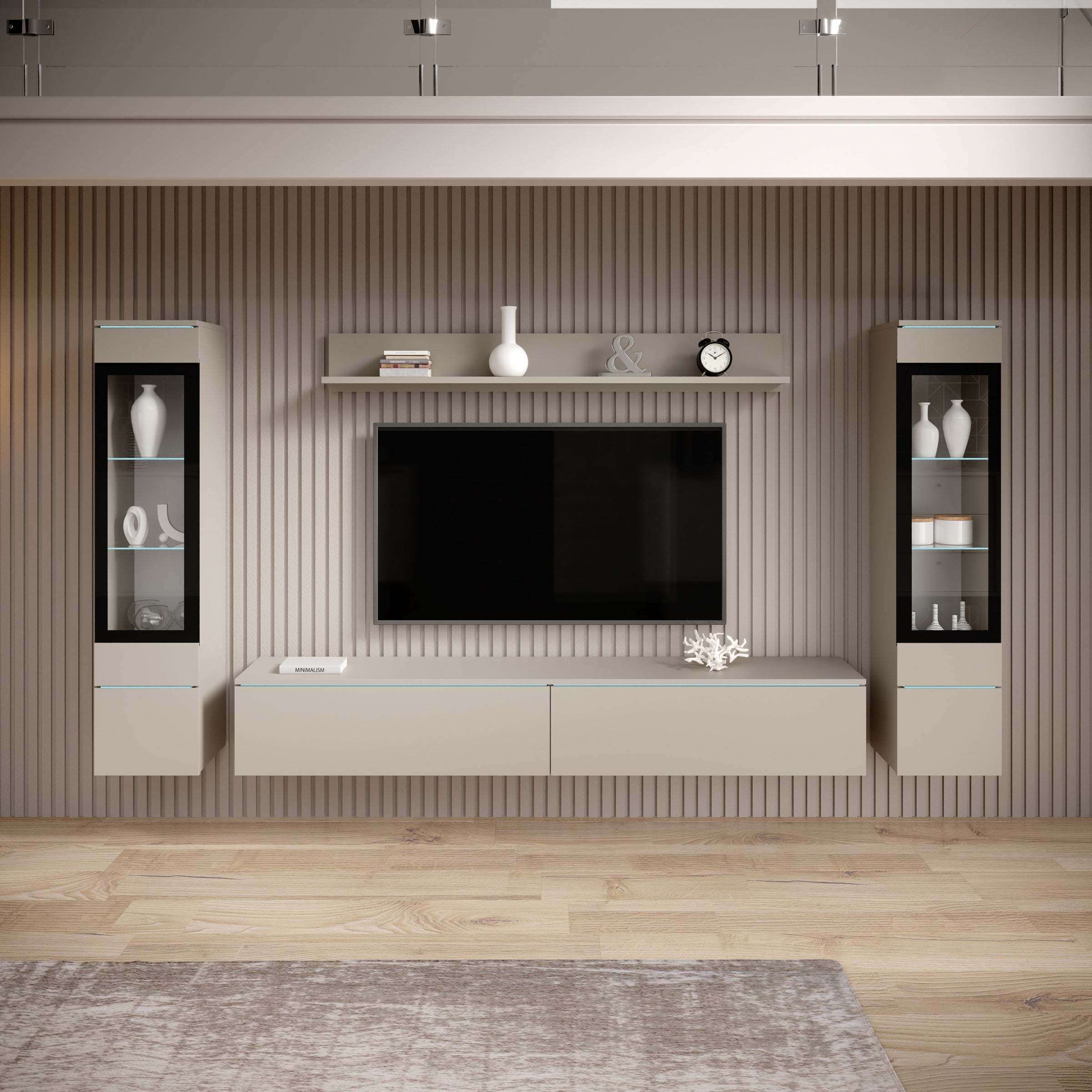 Variety - Wandmeubel - Beige - 180x33x32 cm