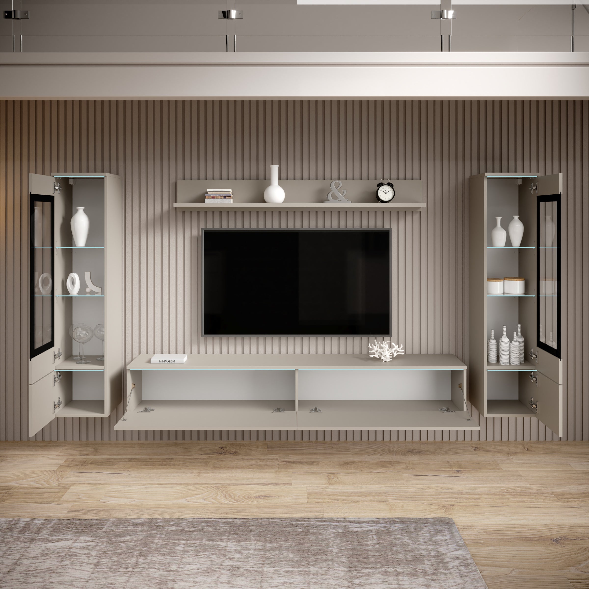 Variety - Wandmeubel - Beige - 180x33x32 cm