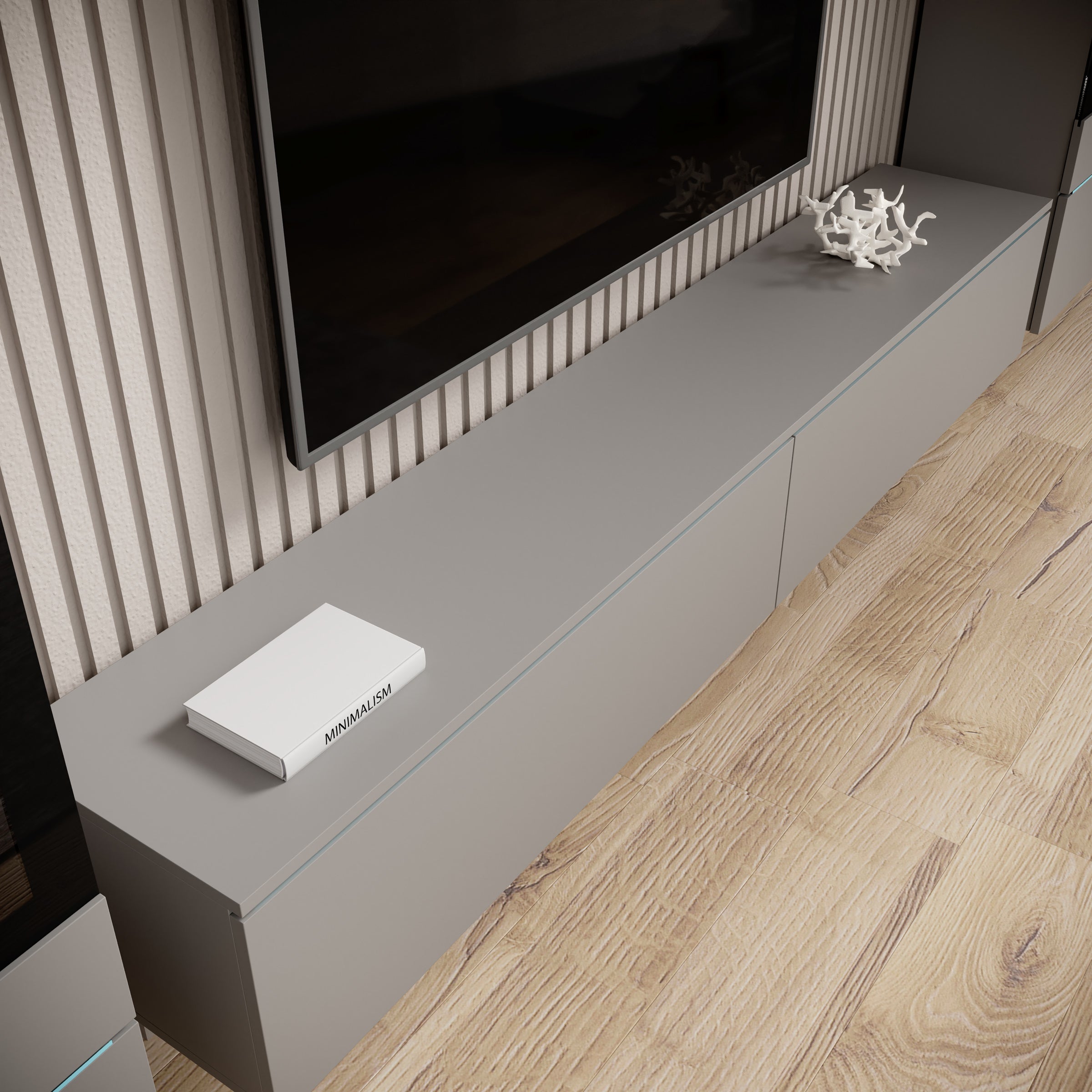 Variety - Wandmeubel - Grijs - 180x33x32 cm