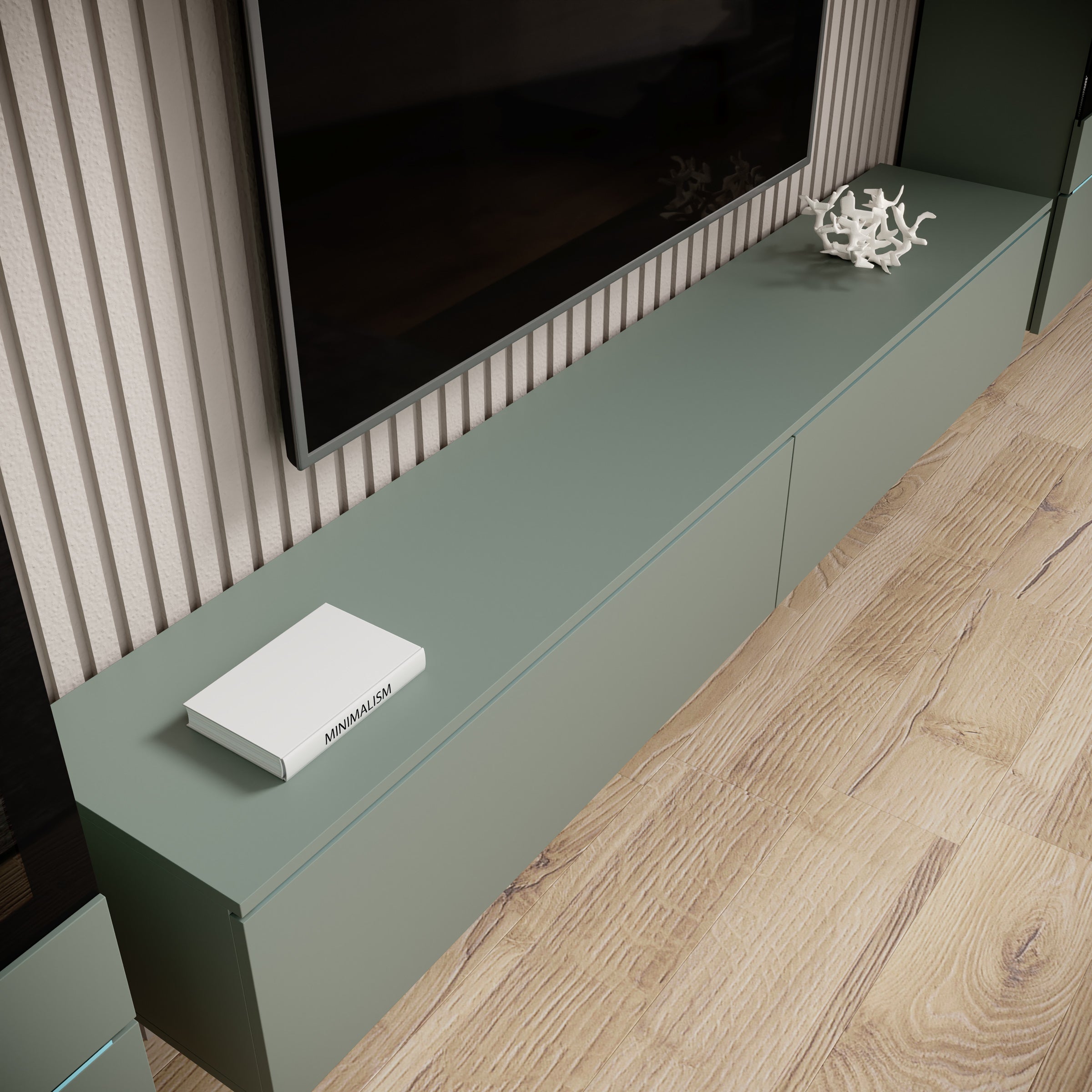 Variety - Wandmeubel - Groen - 180x33x32 cm