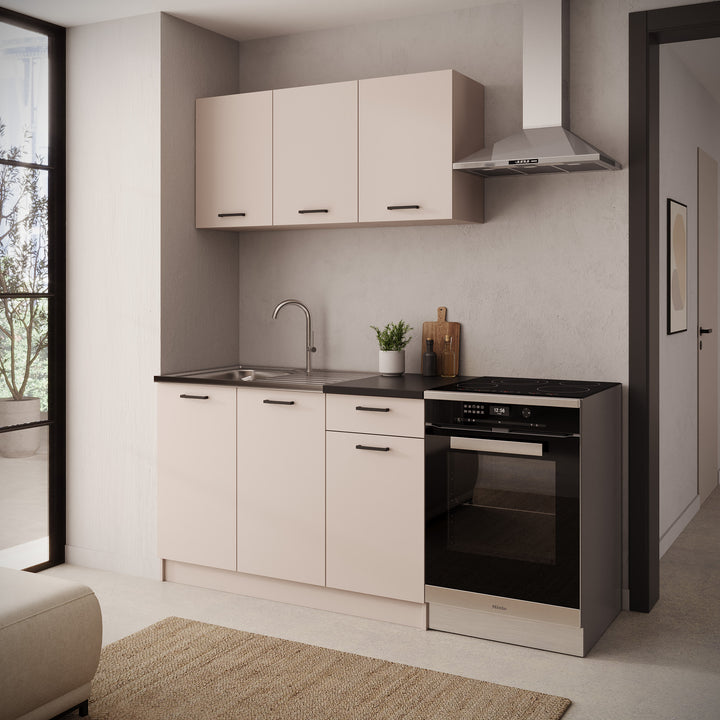 Varo - Keuken - Beige/Zwart - 120x60x85 cm