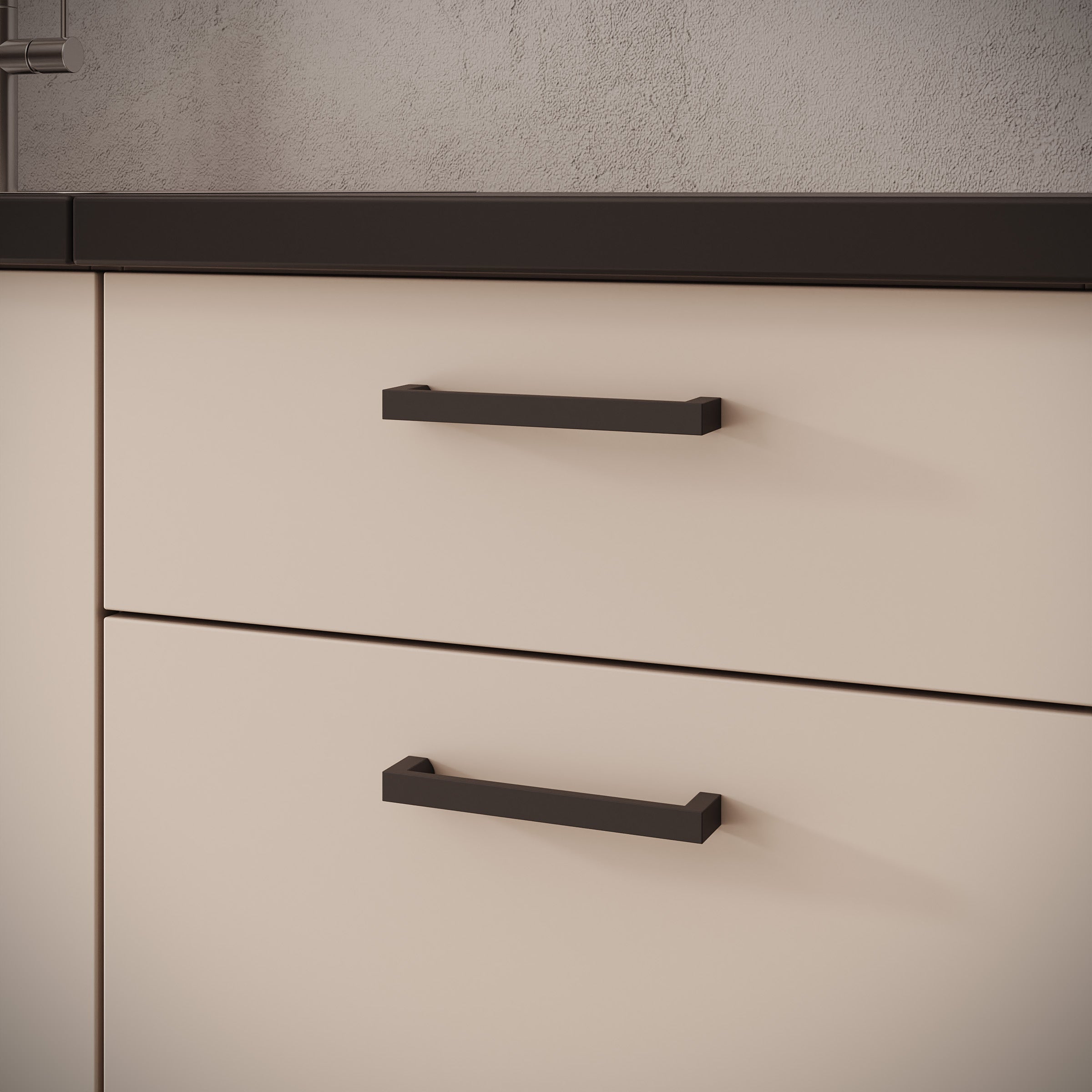 Varo - Keuken - Beige/Zwart - 120x60x85 cm