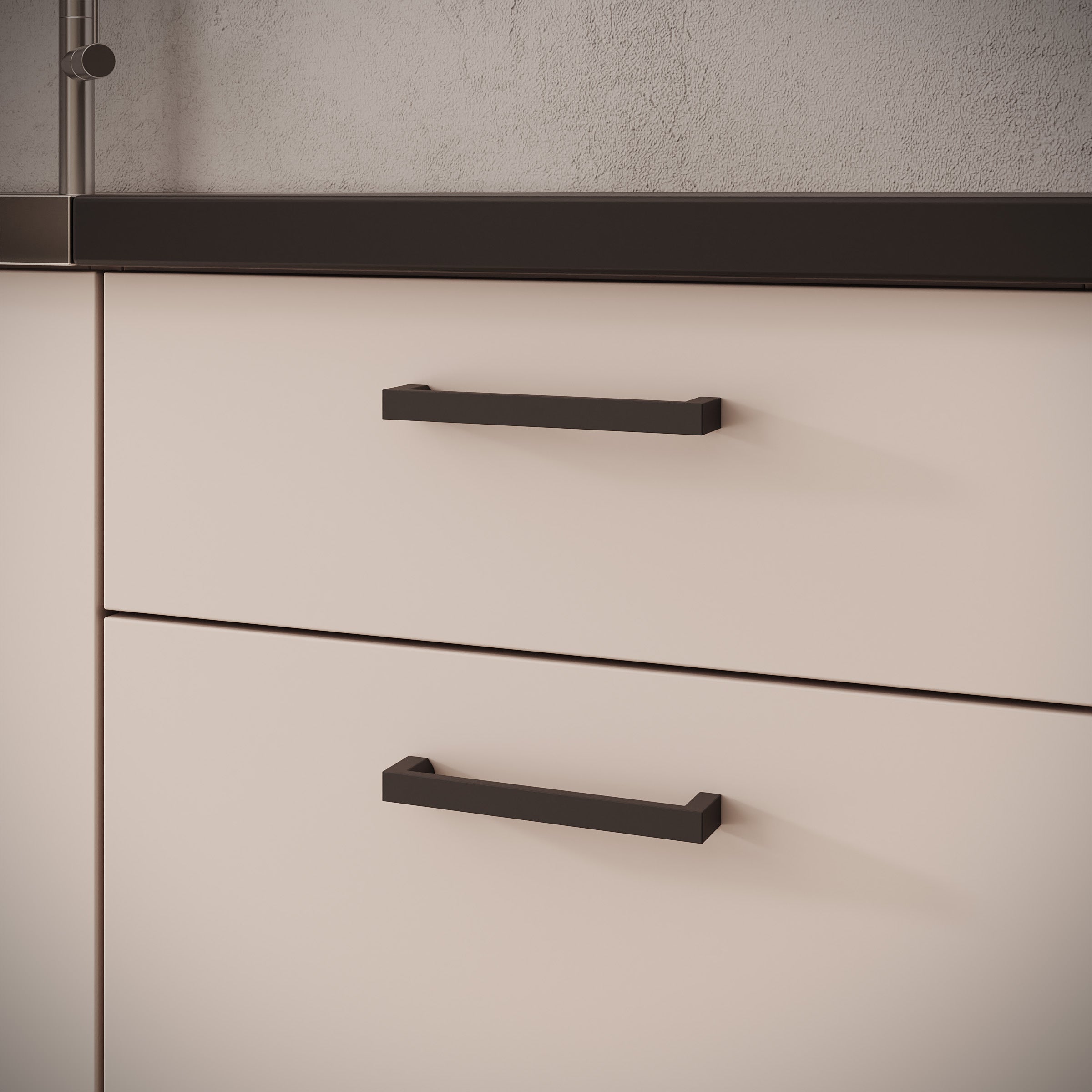 Varo - Keuken - Beige/Zwart - 120x60x85 cm