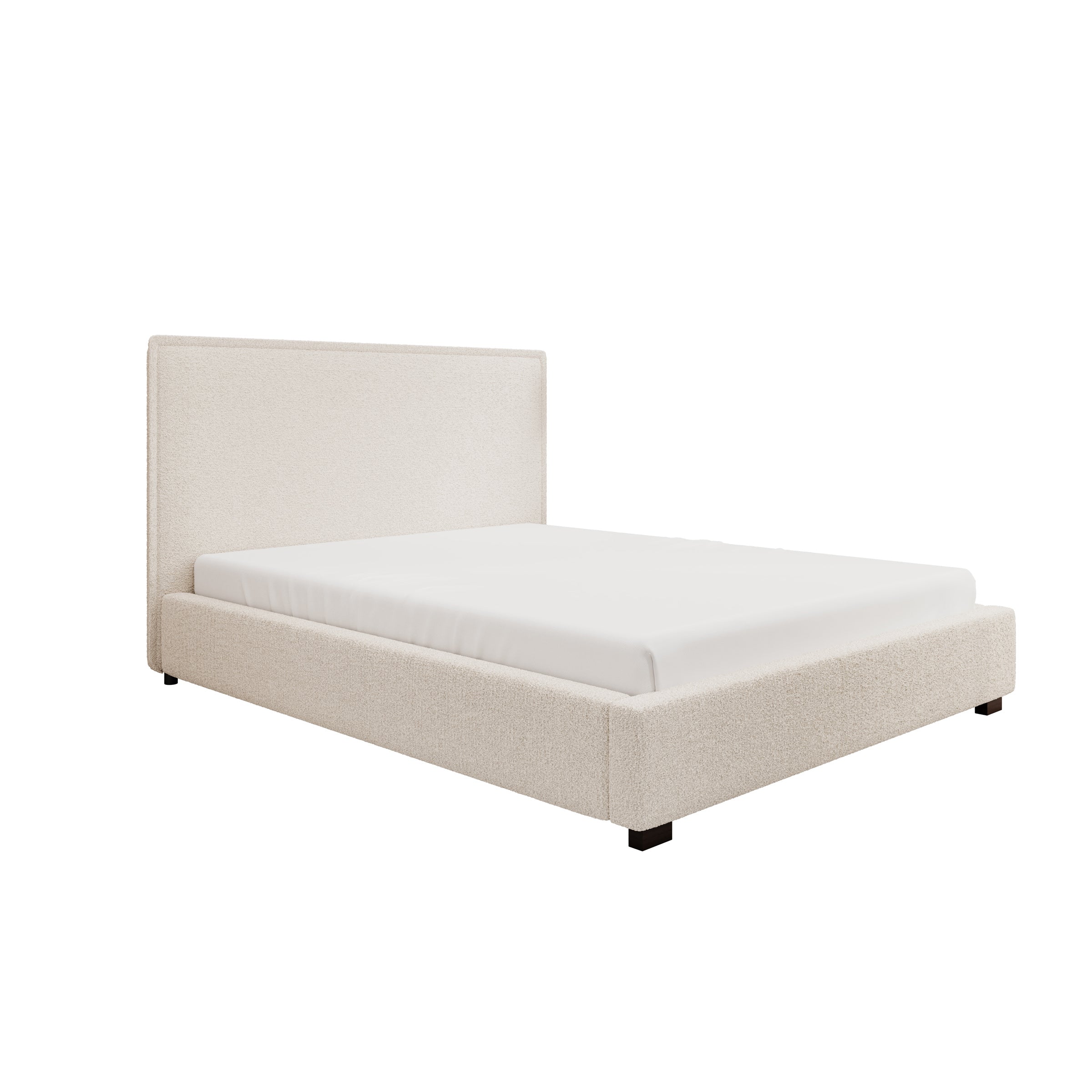 Veda - Tweepersoonsbed - Teddystof beige - 160x200 cm