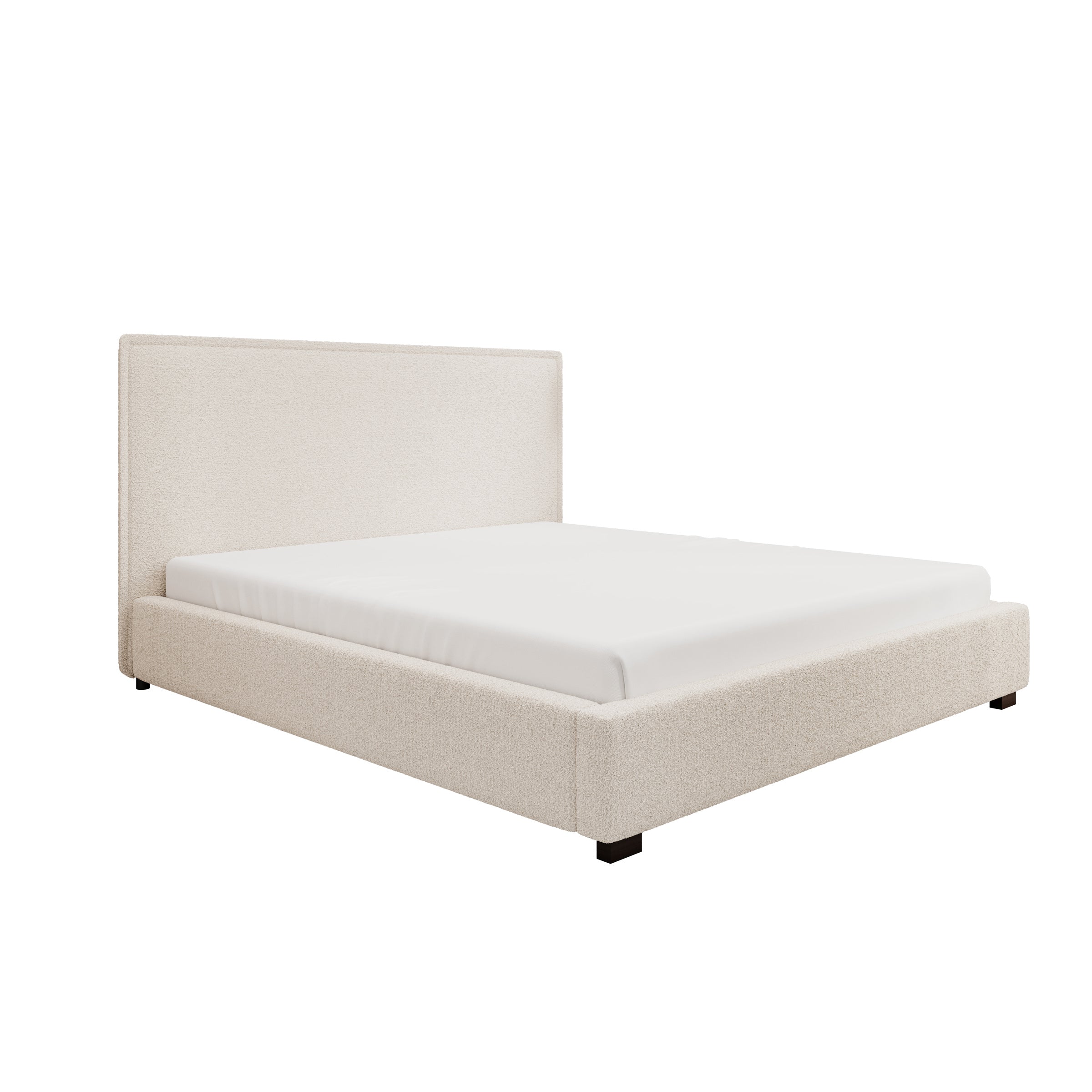 Veda - Tweepersoonsbed - Teddystof beige - 180x200 cm