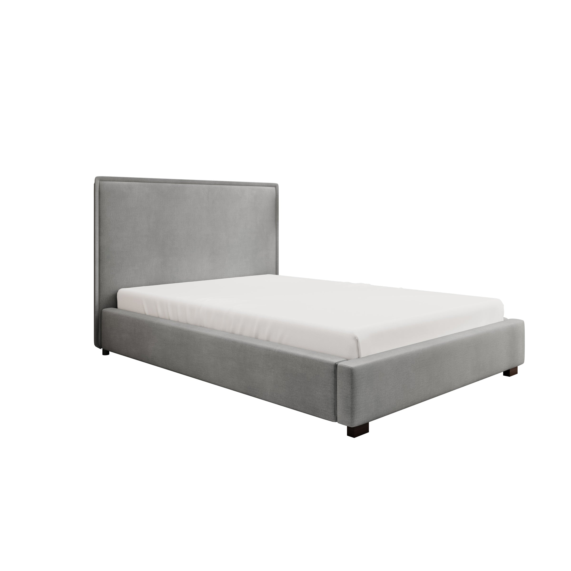 Veda - Tweepersoonsbed - Velvet grijs - 140x200 cm