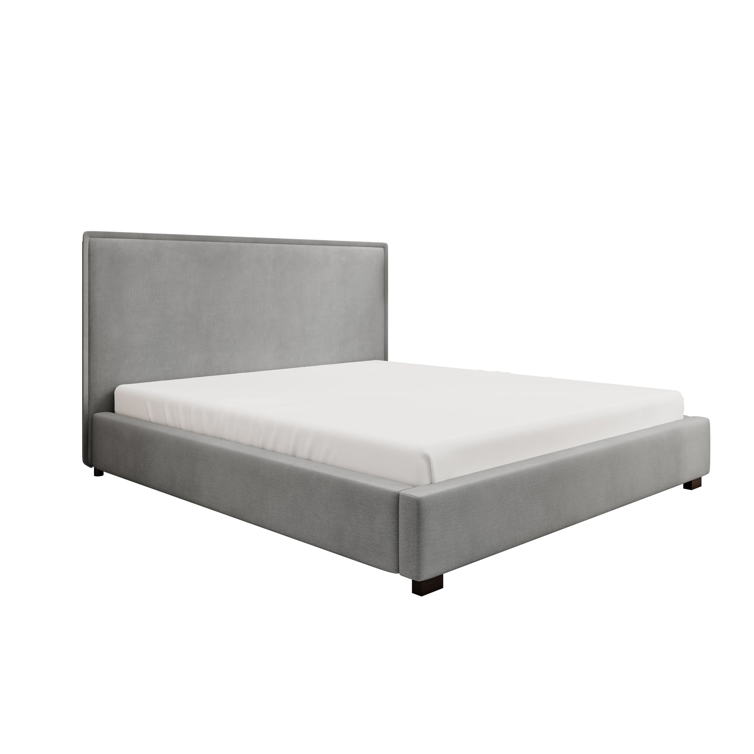 Veda - Tweepersoonsbed - Velvet grijs - 180x200 cm