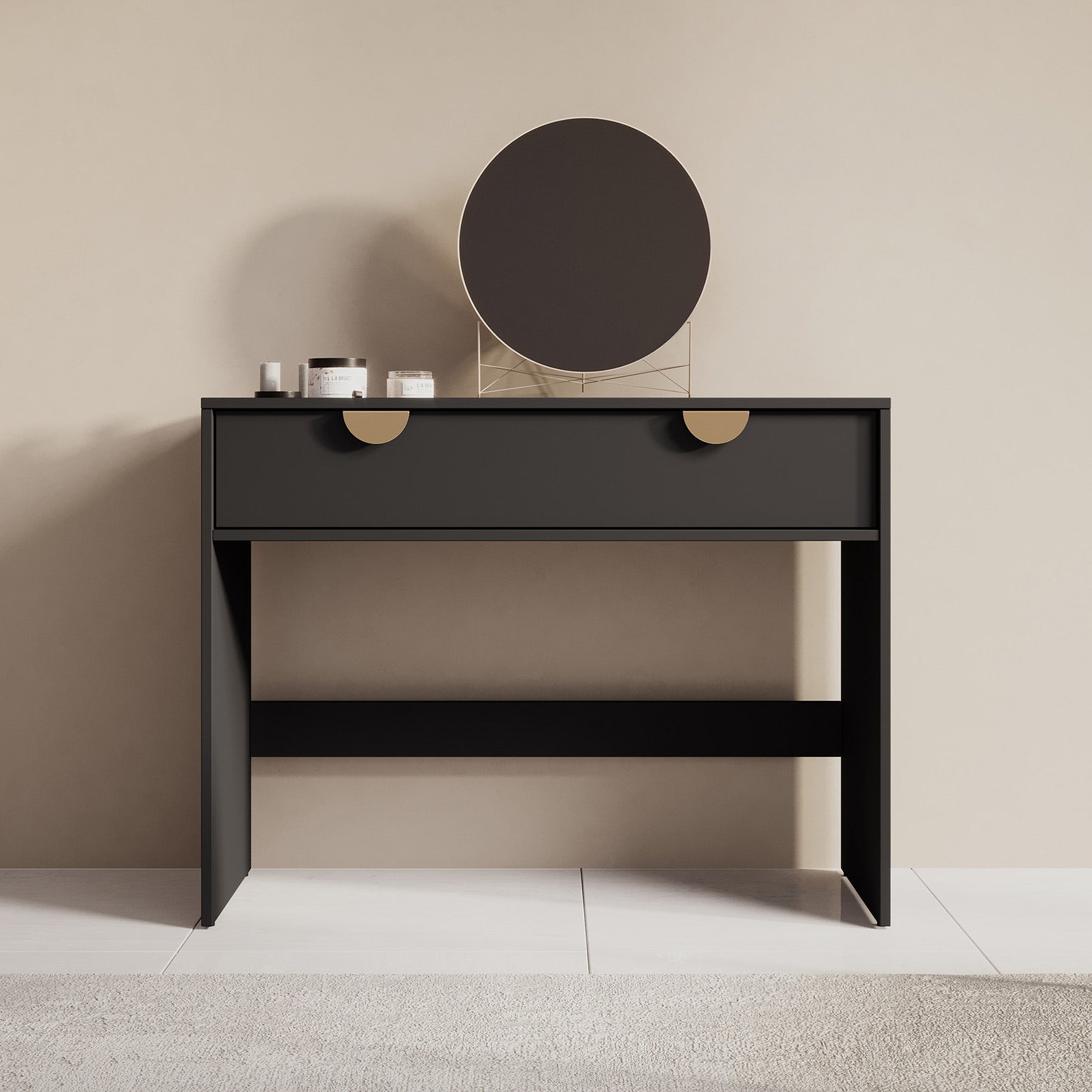 Veerle - Kaptafel - Zwart - 100x40 cm