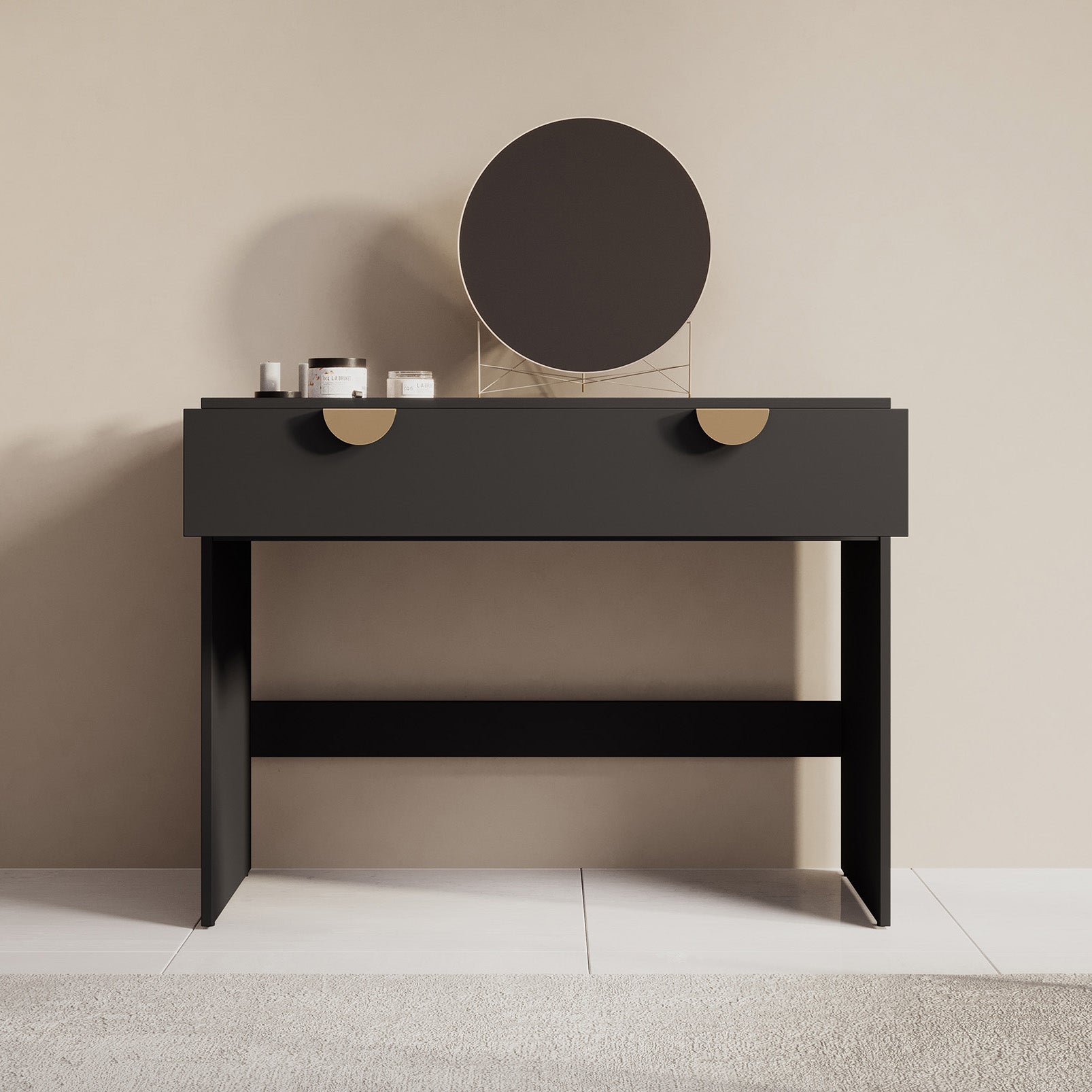 Veerle - Kaptafel - Zwart - 100x40 cm