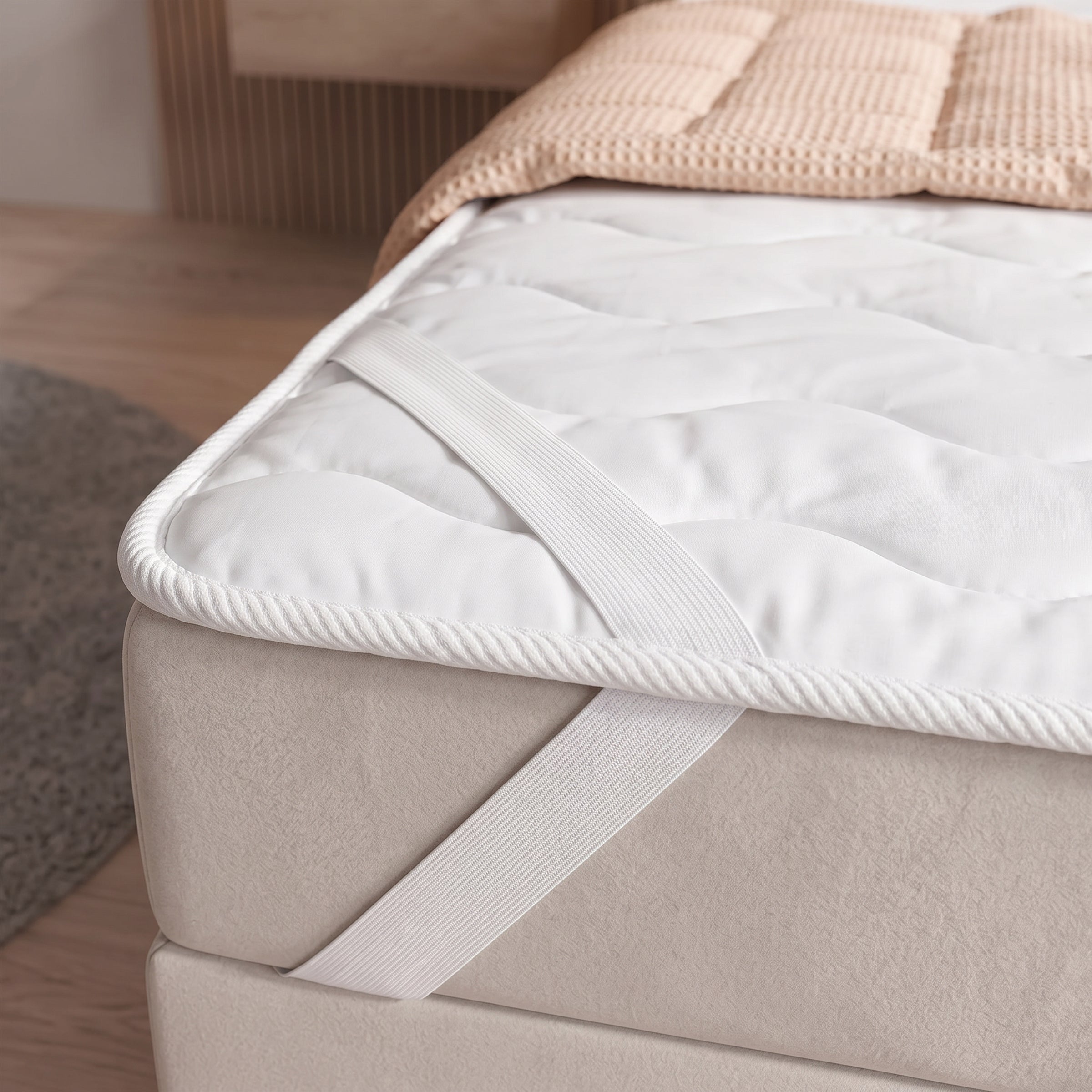 Vega - Boxspring met opbergruimte - Velvet beige - 90x200 cm