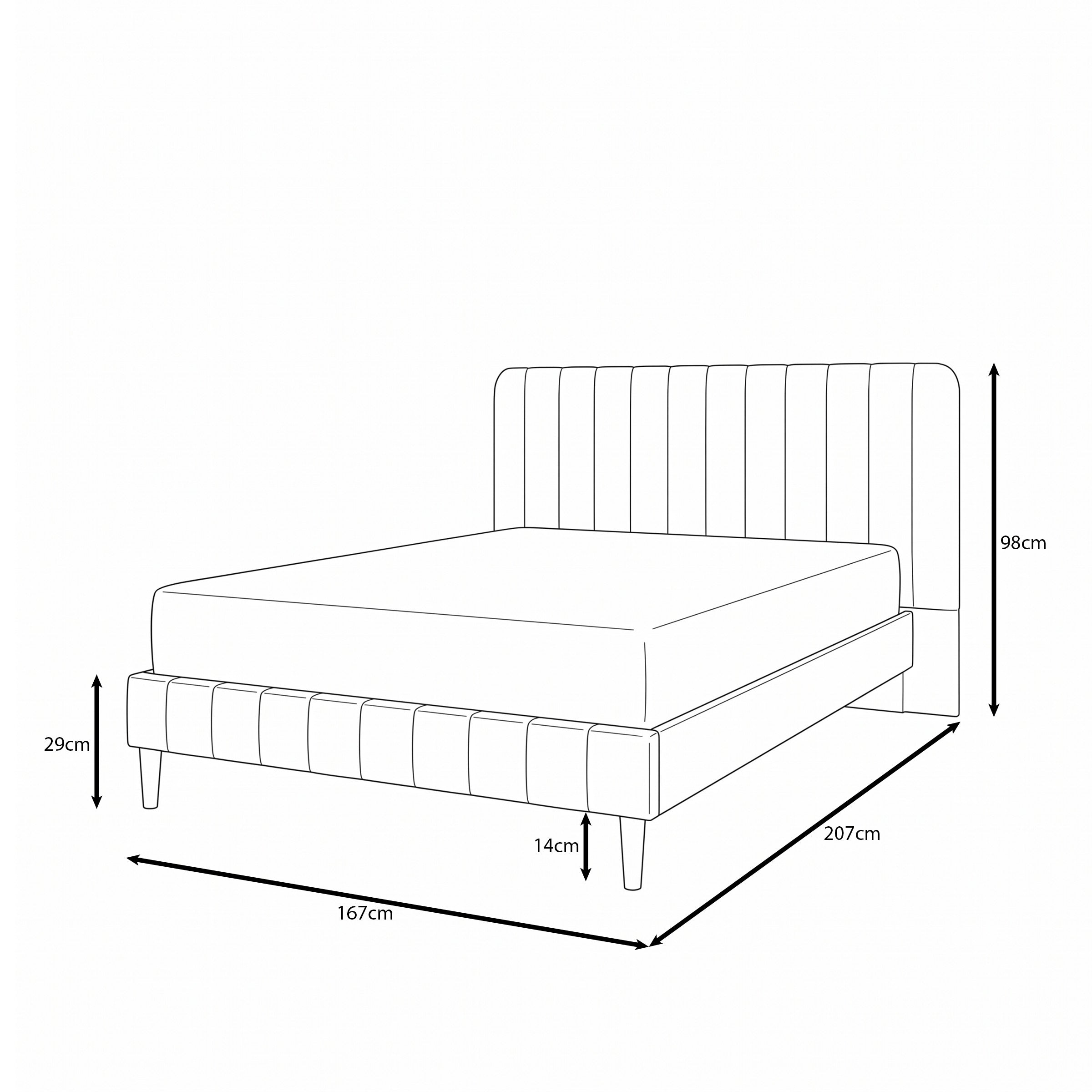 Velamar - Tweepersoonsbed - Velvet beige - 140x200 cm