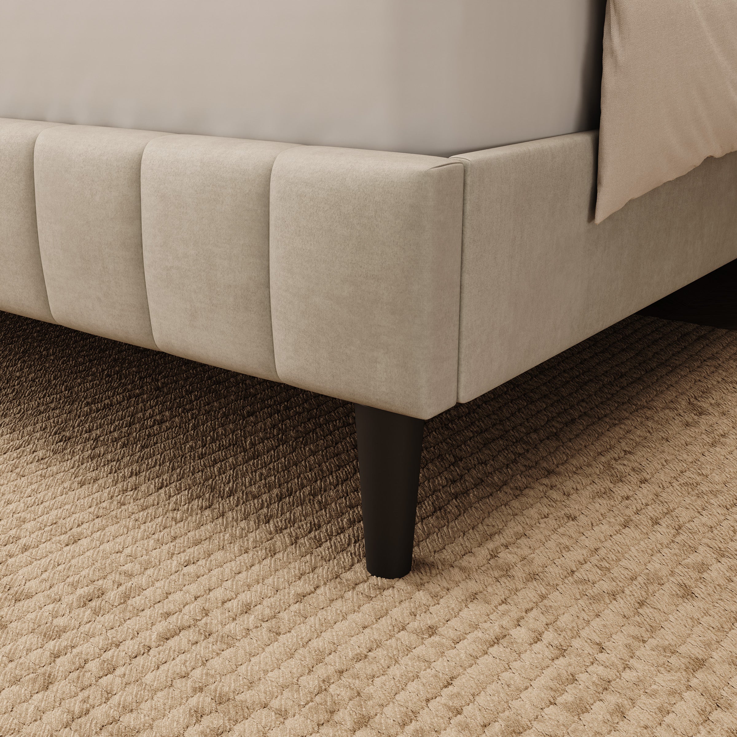 Velamar - Tweepersoonsbed - Velvet beige - 160x200 cm