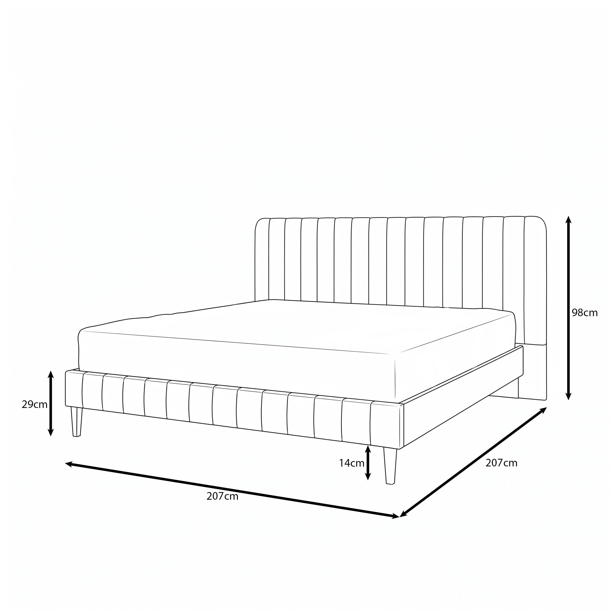 Velamar - Tweepersoonsbed - Velvet beige - 180x200 cm
