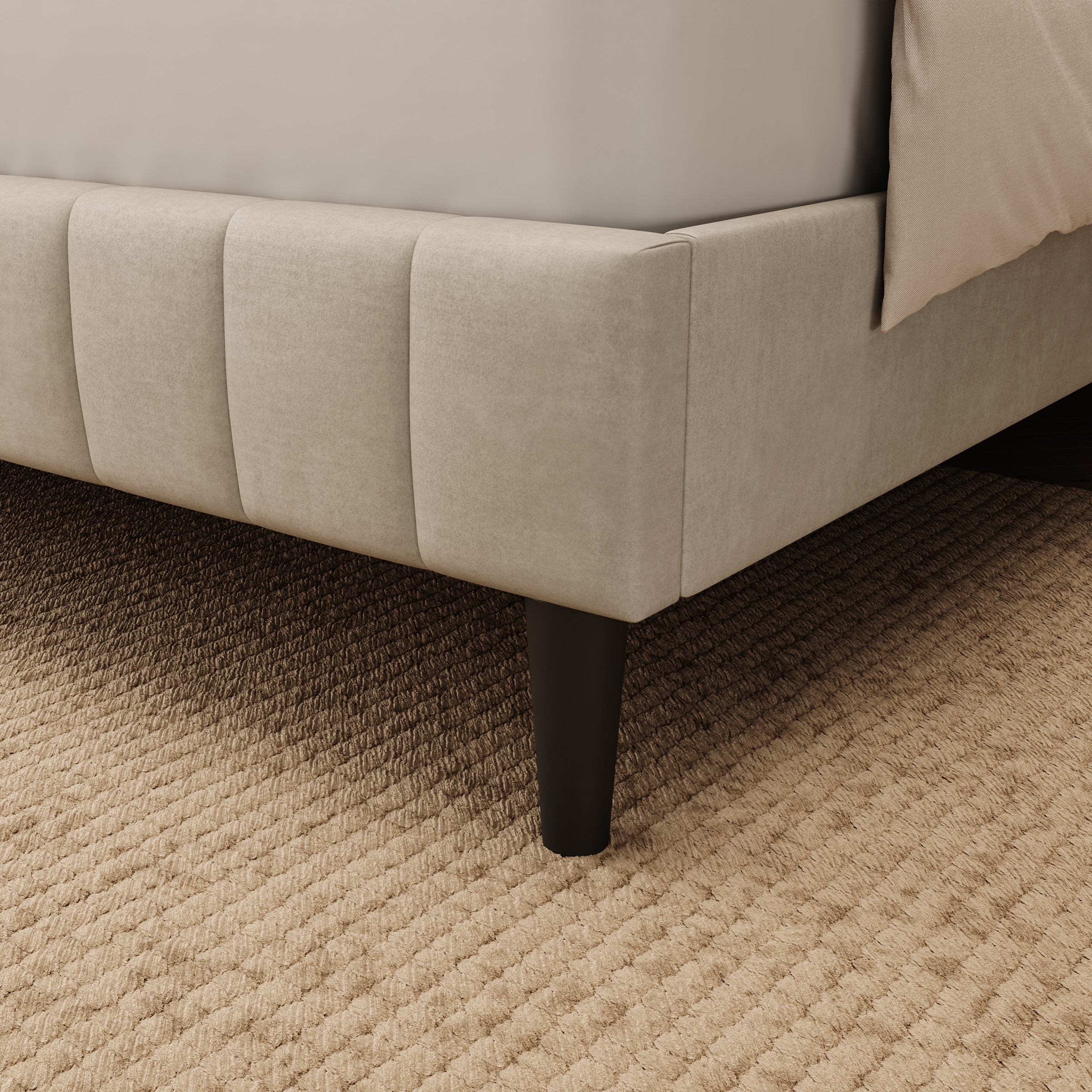 Velamar - Tweepersoonsbed - Velvet beige - 180x200 cm