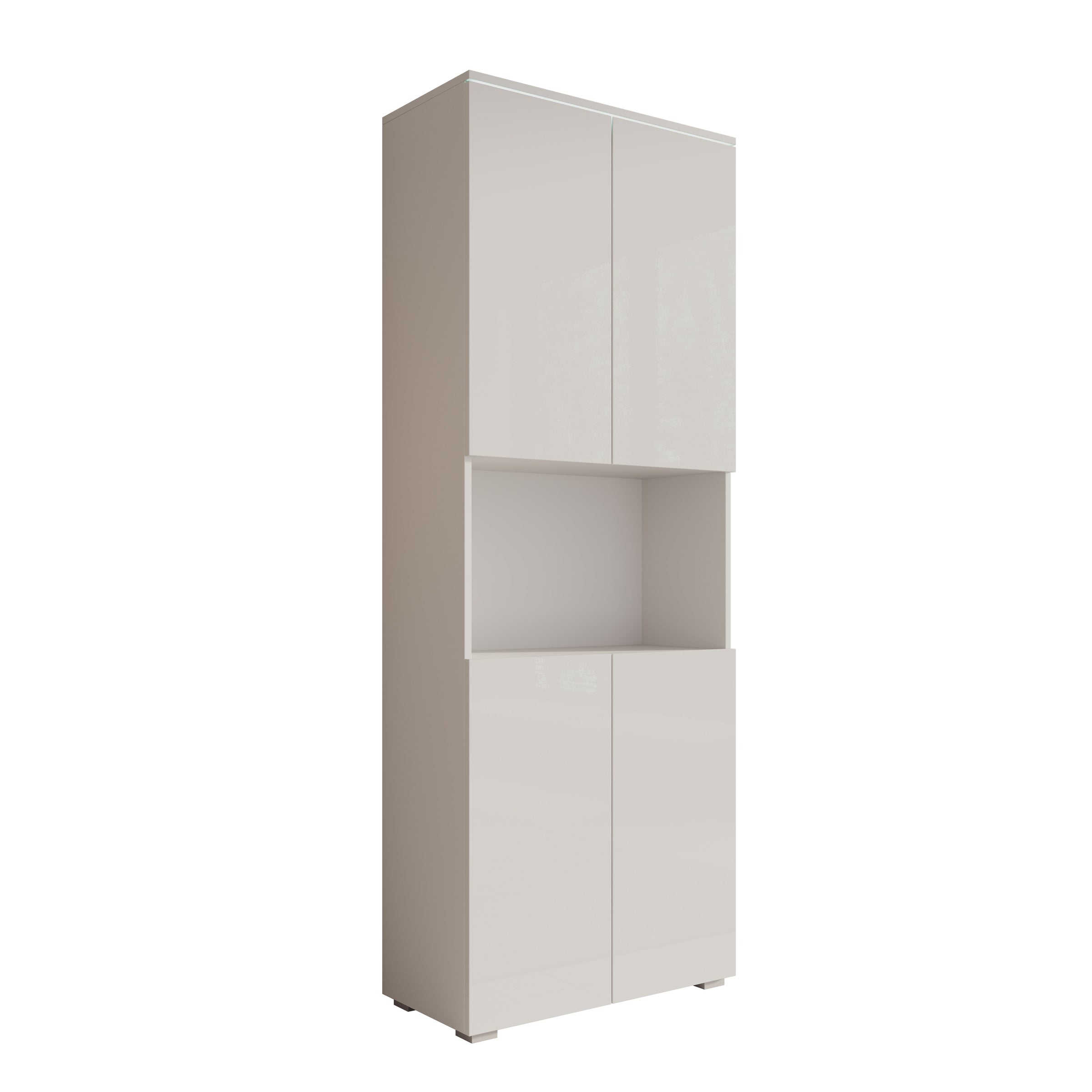 Verity - Boekenkast met LED - Wit - 68x33x182 cm