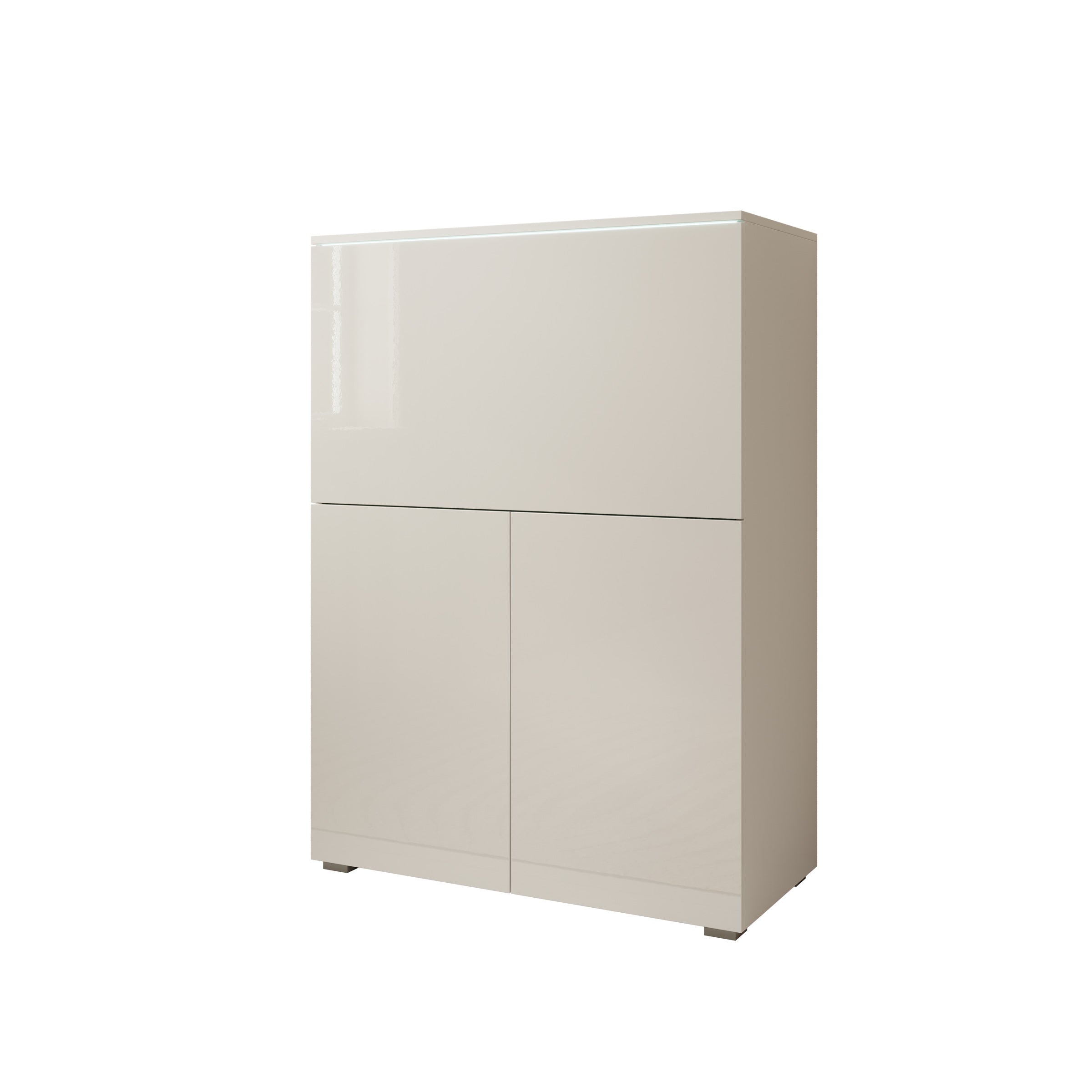 Verity - Bureau uitklapbaar met LED - Wit - 90x42x125 cm