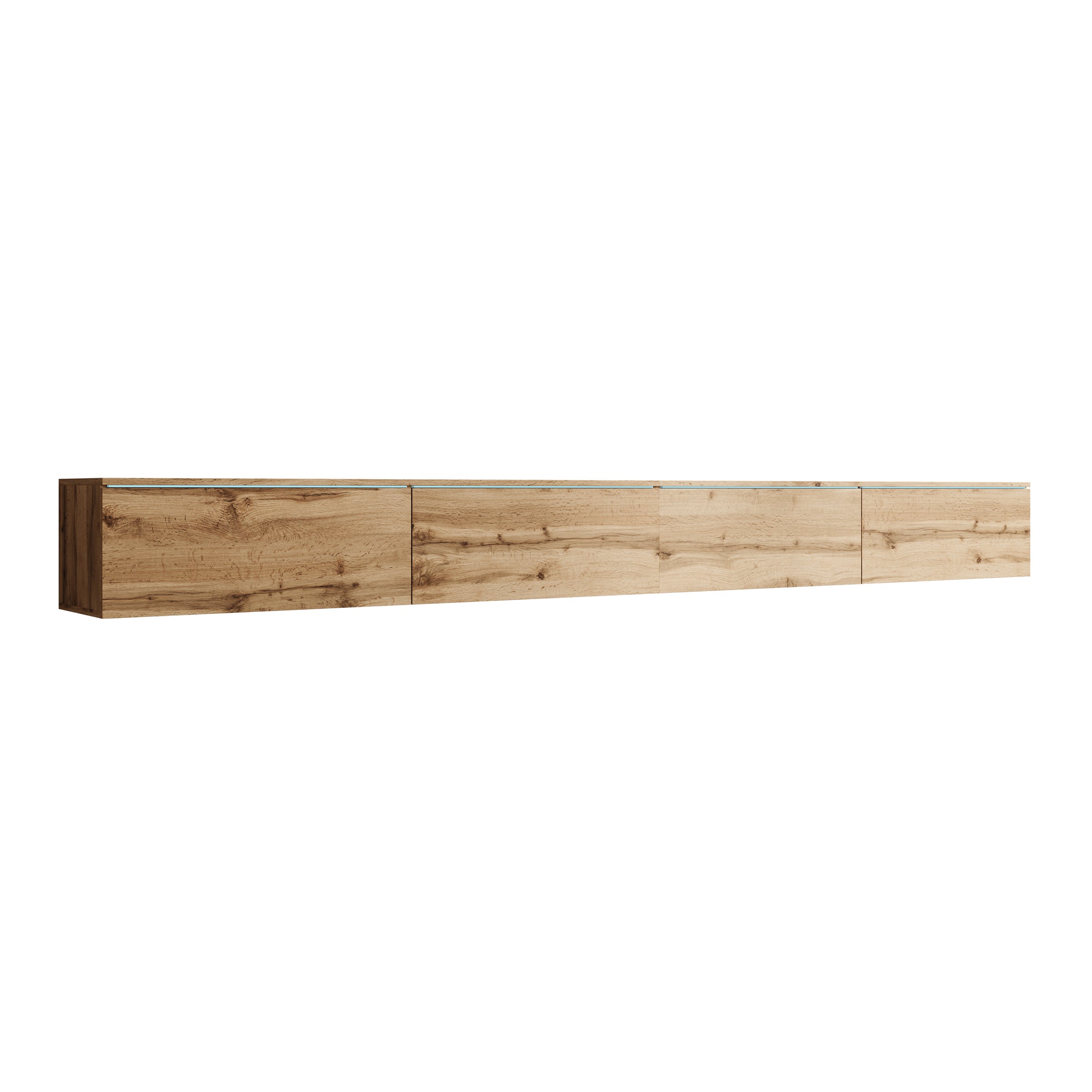 Verity - TV-Meubel met LED - Eikenpatroon - 300x33x32 cm