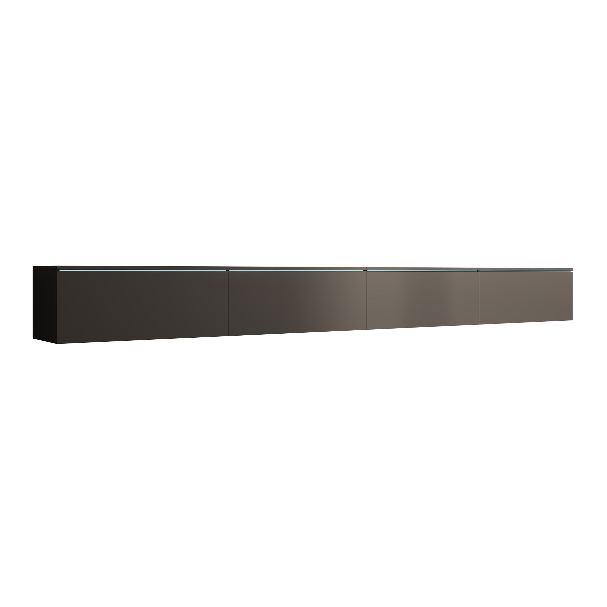 Verity - TV-Meubel met LED - Zwart - 300x33x32 cm