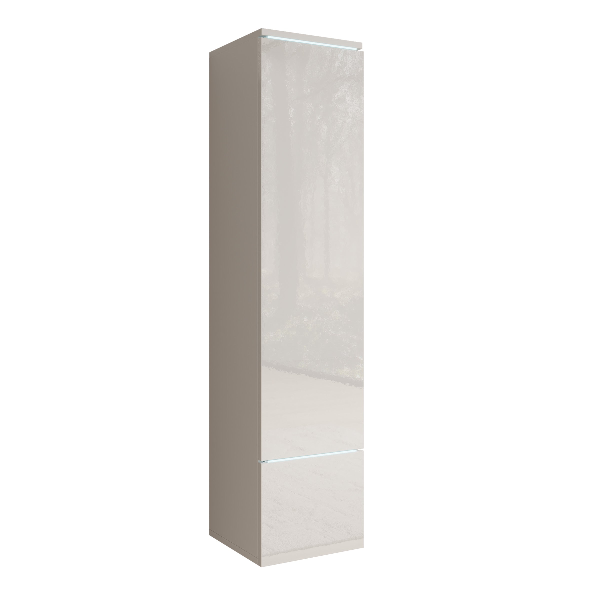 Verity - Vitrinekast met LED - Wit - 30x33x130 cm