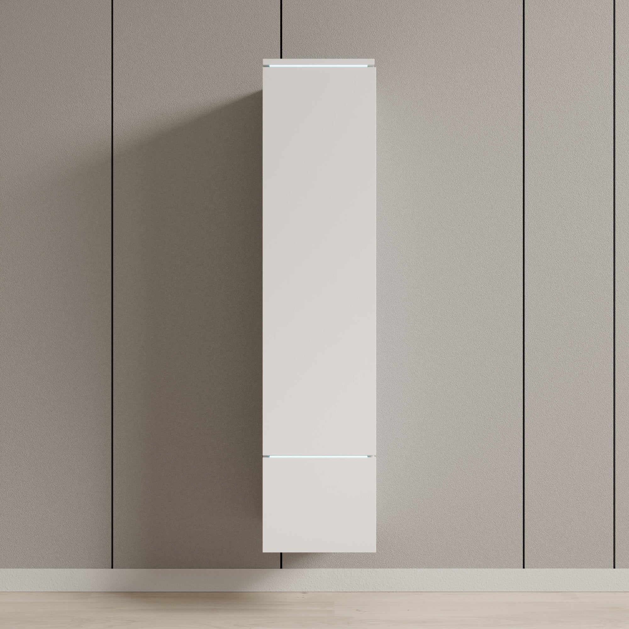 Verity - Vitrinekast met LED - Wit - 30x33x130 cm