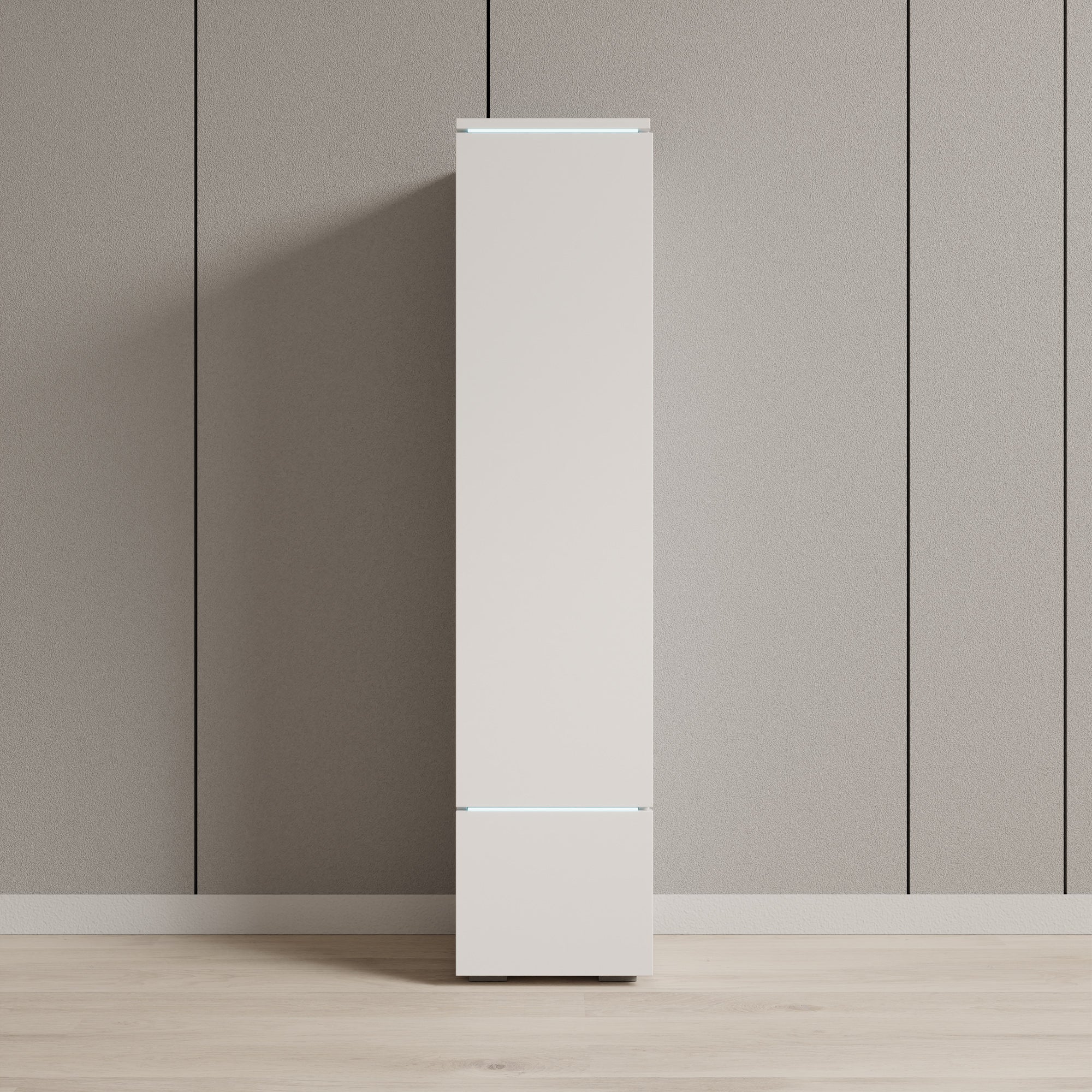 Verity - Vitrinekast met LED - Wit - 30x33x130 cm