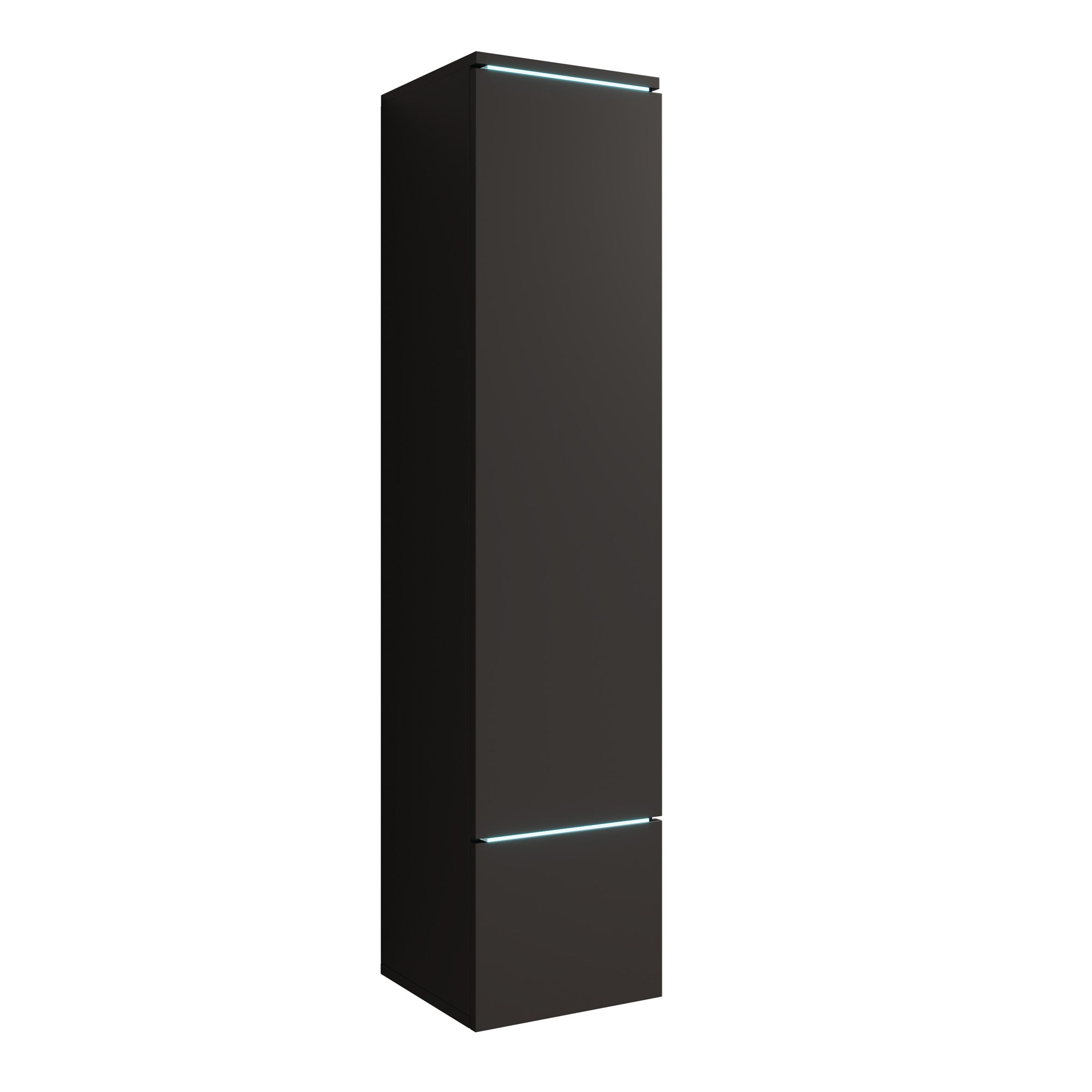Verity - Vitrinekast met LED - Zwart - 30x33x130 cm