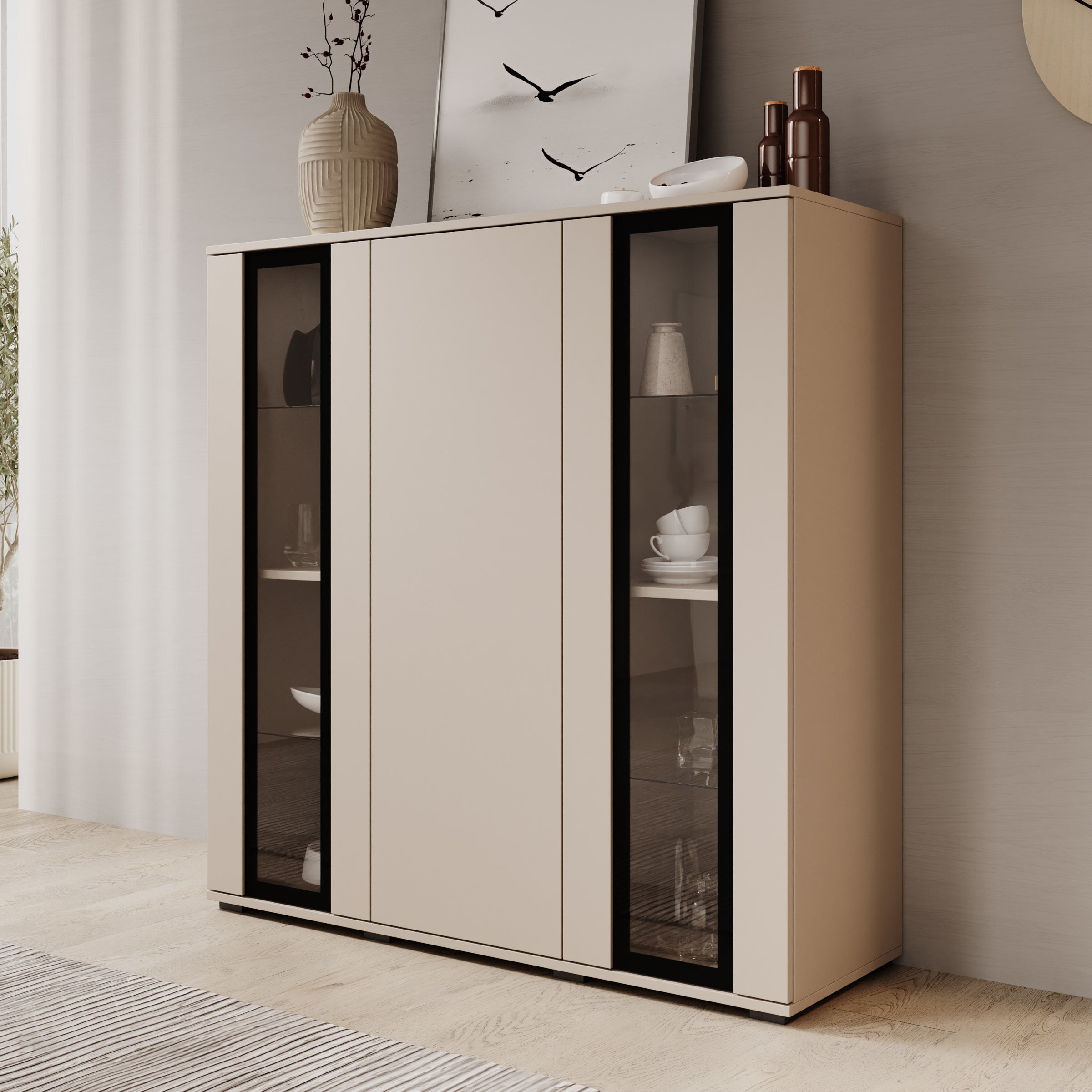 Verity 7 - Dressoir - Beige - 120x40x103 cm