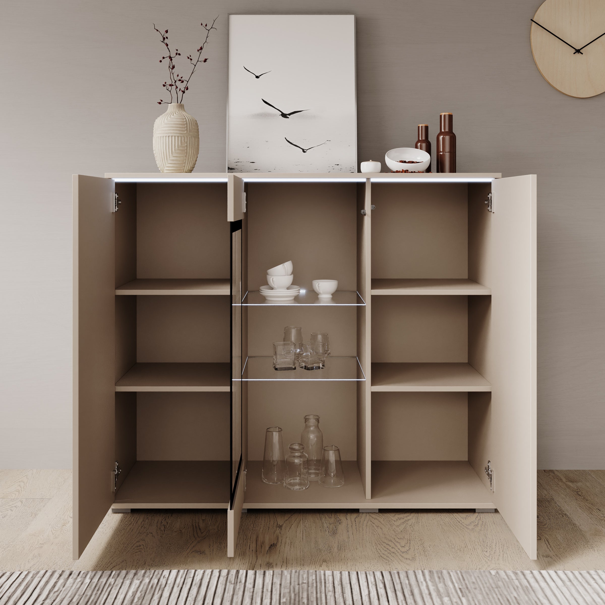Verity 7 - Dressoir - Beige - 120x40x103 cm