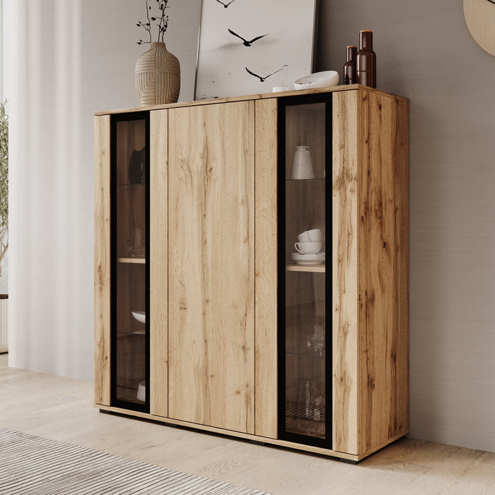 Verity 7 - Dressoir - Eikenpatroon - 120x40x103 cm