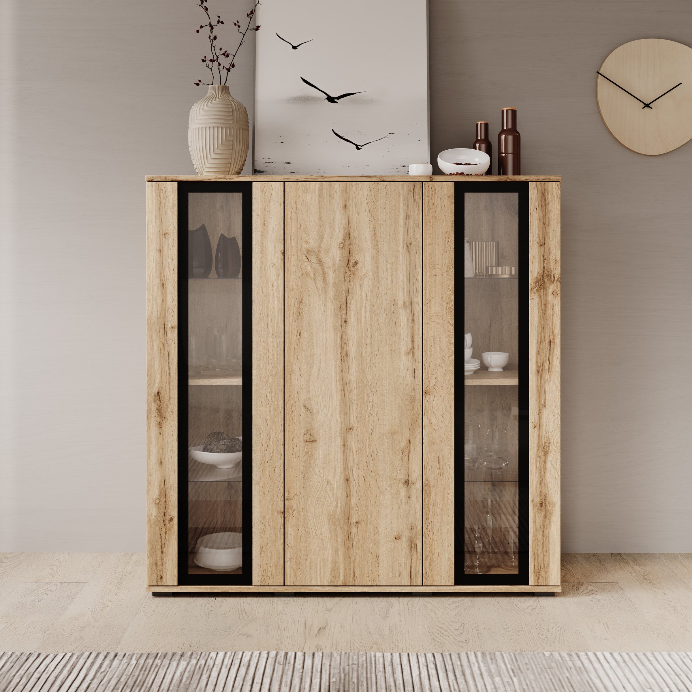 Verity 7 - Dressoir - Eikenpatroon - 120x40x103 cm