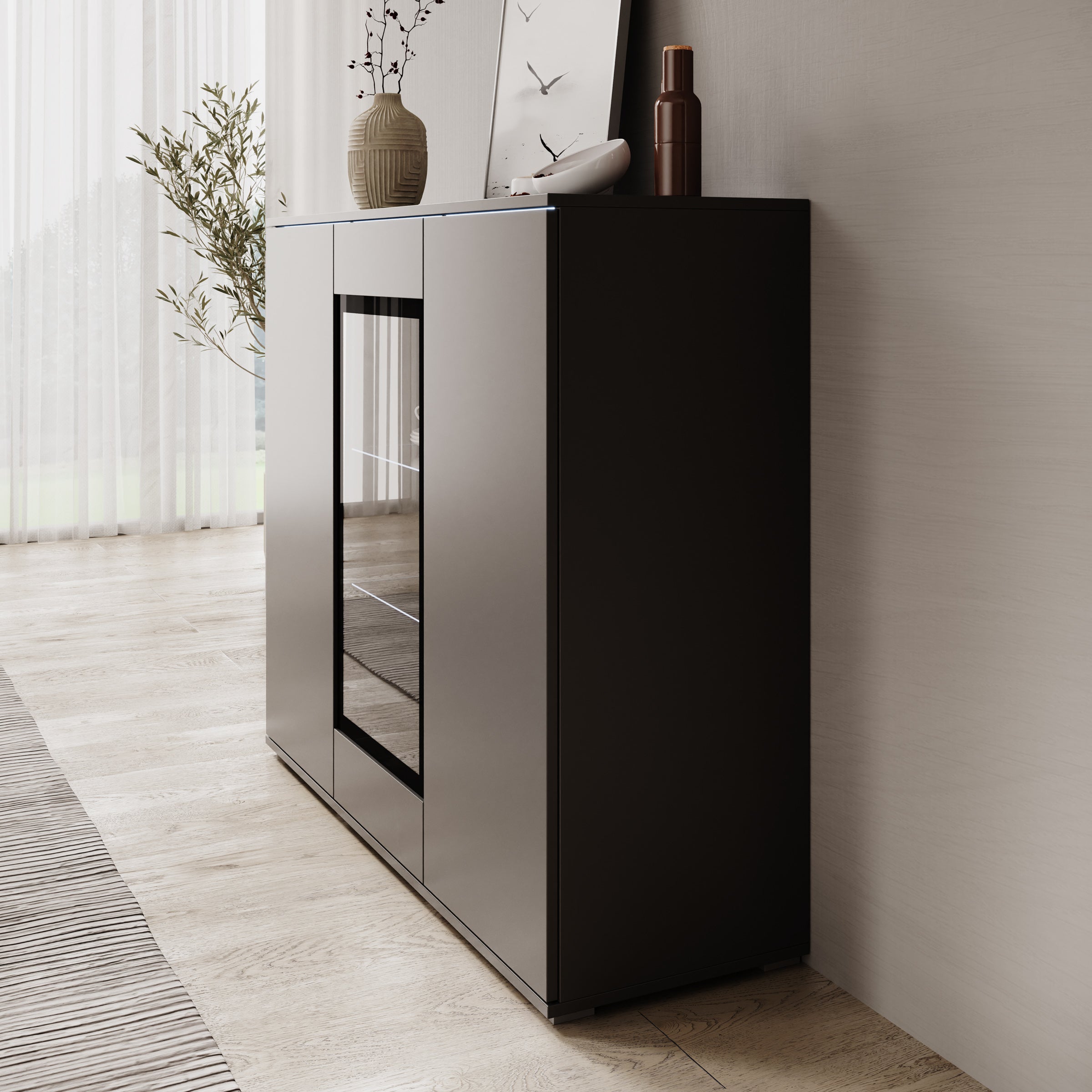 Verity 7 - Dressoir - Zwart - 120x40x103 cm