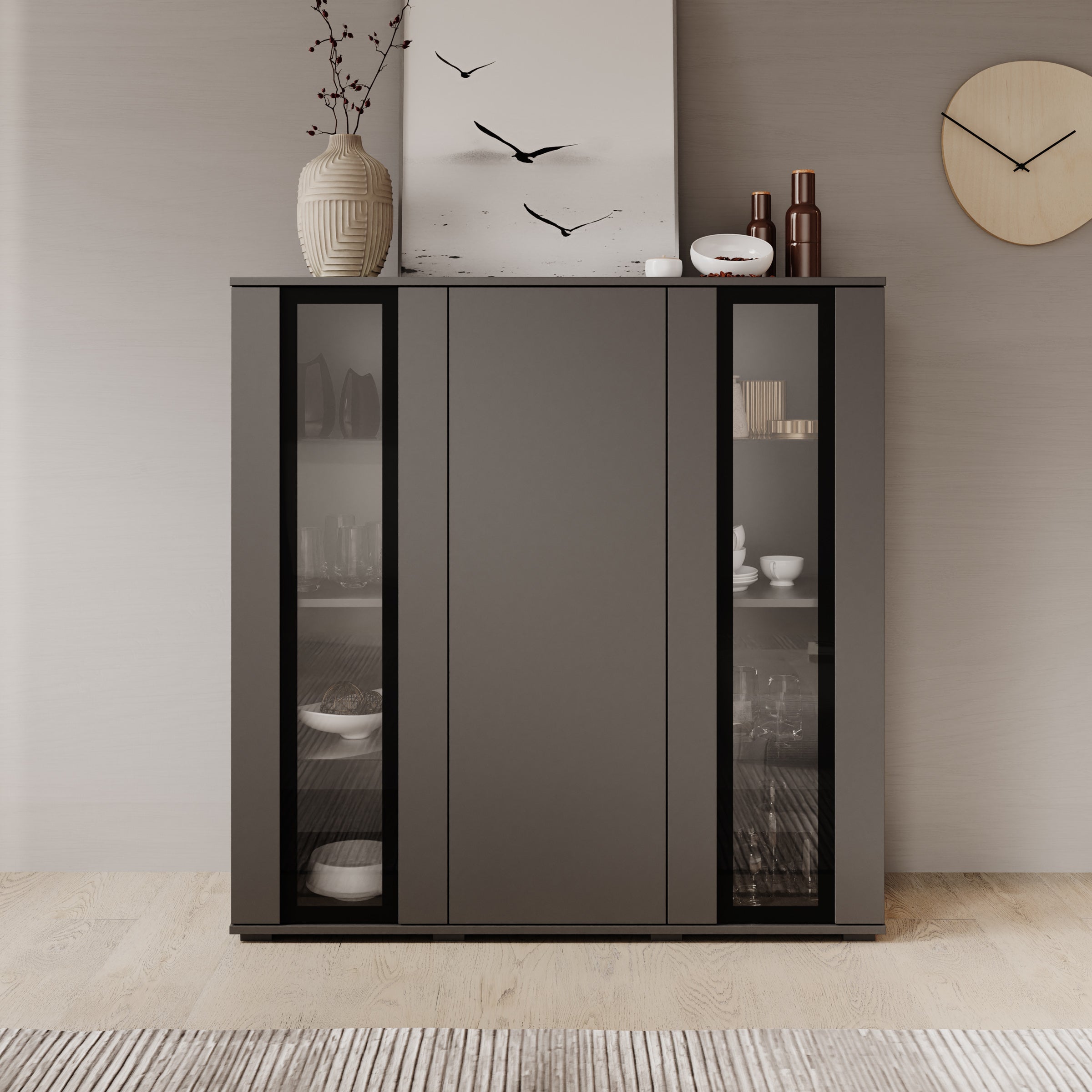 Verity 7 - Dressoir - Zwart - 120x40x103 cm