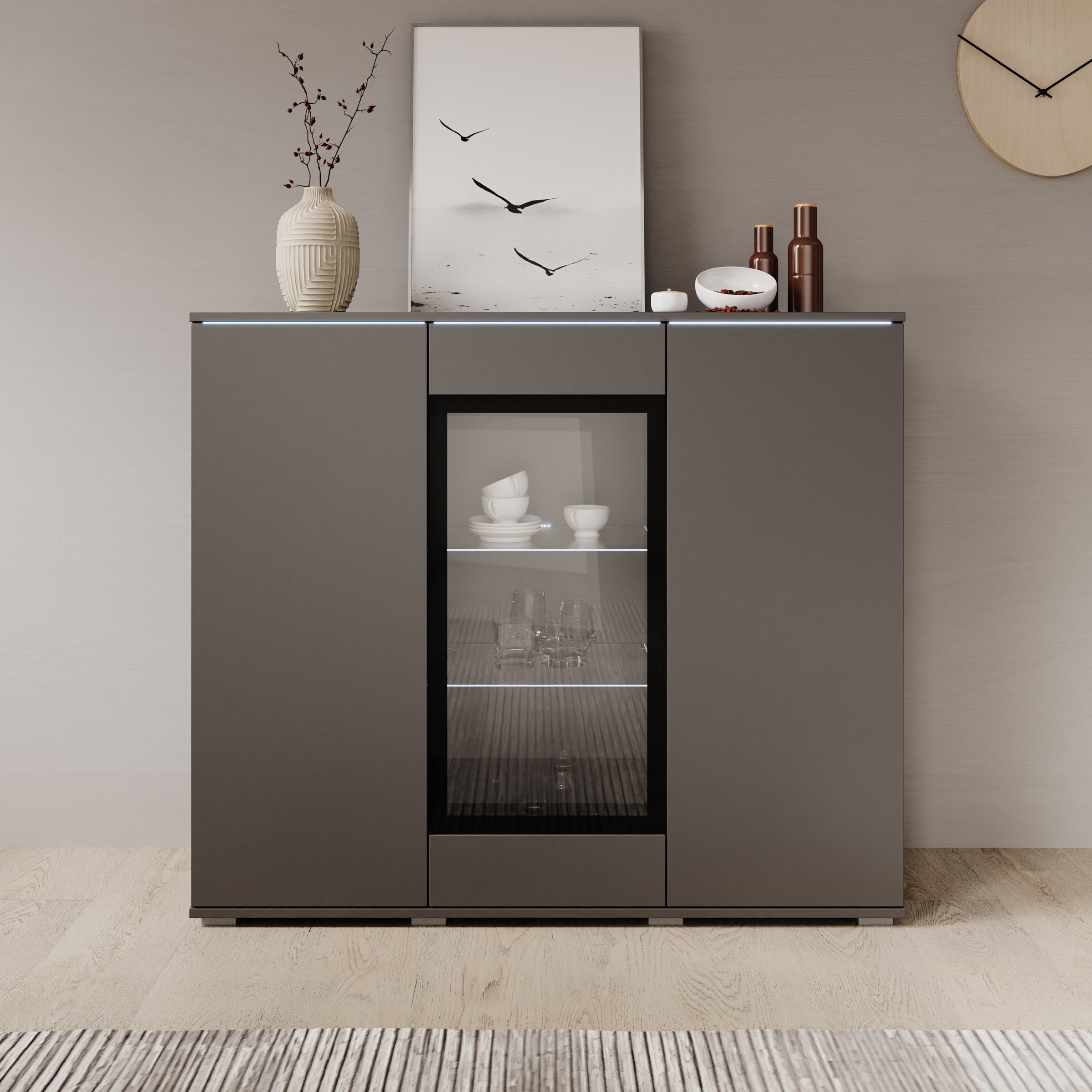 Verity 7 - Dressoir - Zwart - 120x40x103 cm