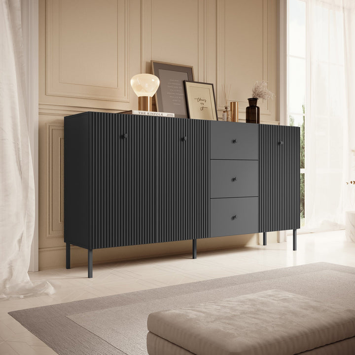 Vermont - Dressoir - Antraciet - 180x42x98 cm