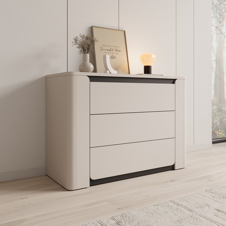 Vexon - Ladekast - Beige/Zwart - 111x45x78 cm