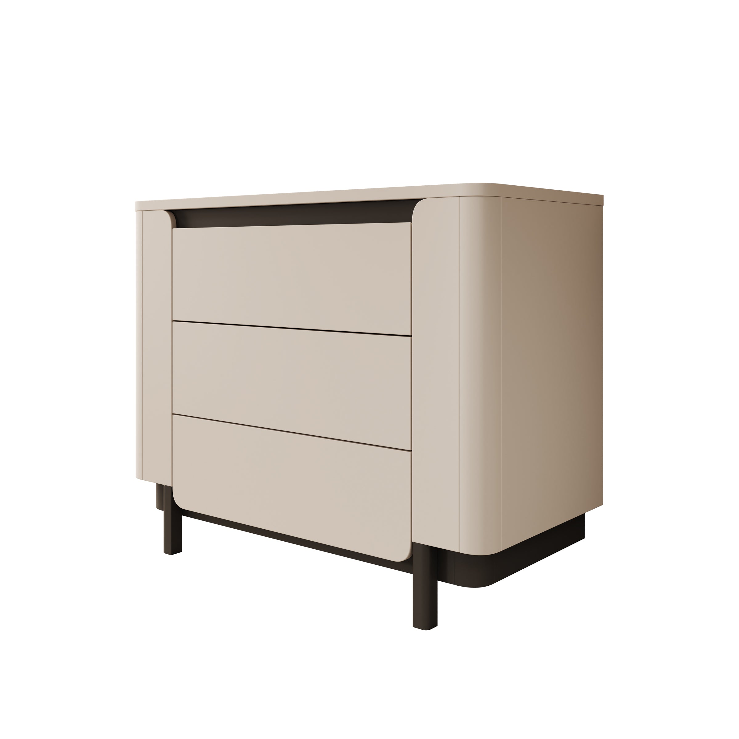 Vexon - Ladekast - Beige/Zwart - 96x45x78 cm