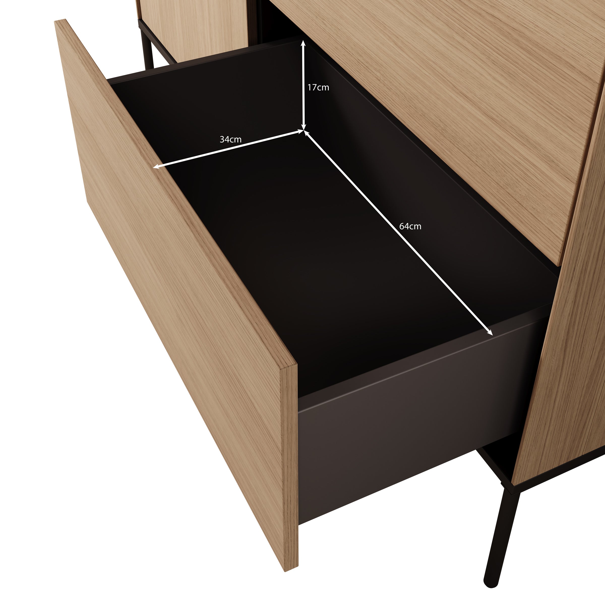 Vicious - Dressoir - Eiken - 127x41x85 cm