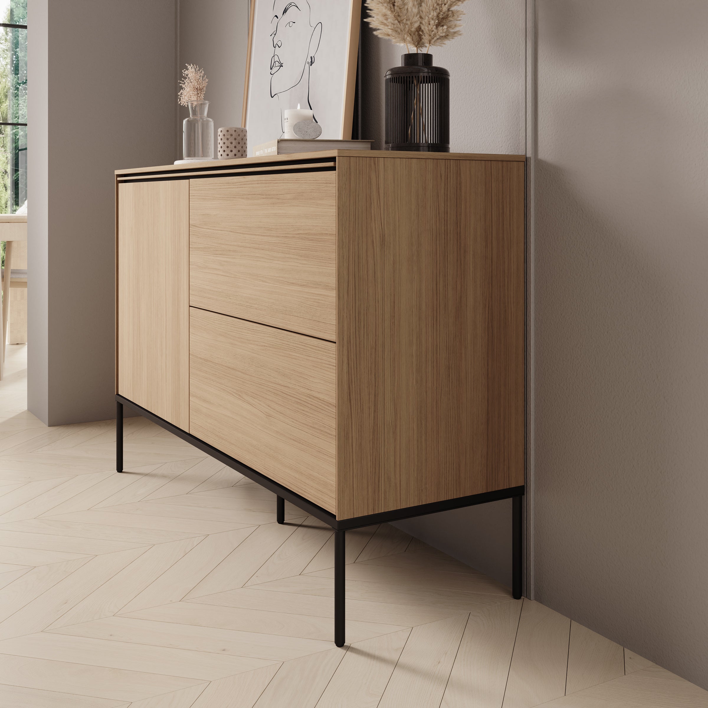 Vicious - Dressoir - Eiken - 127x41x85 cm