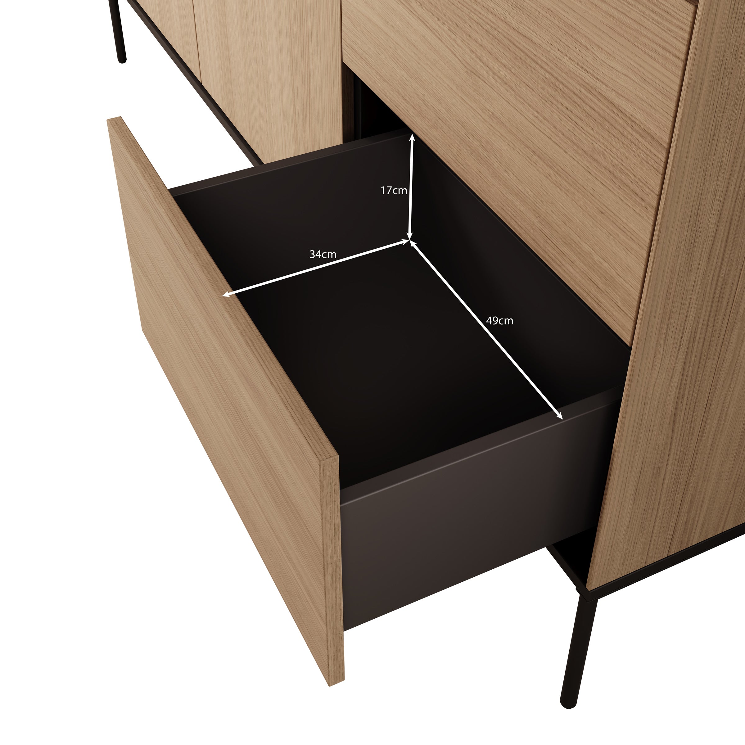 Vicious - Dressoir - Eiken - 167x41x85 cm