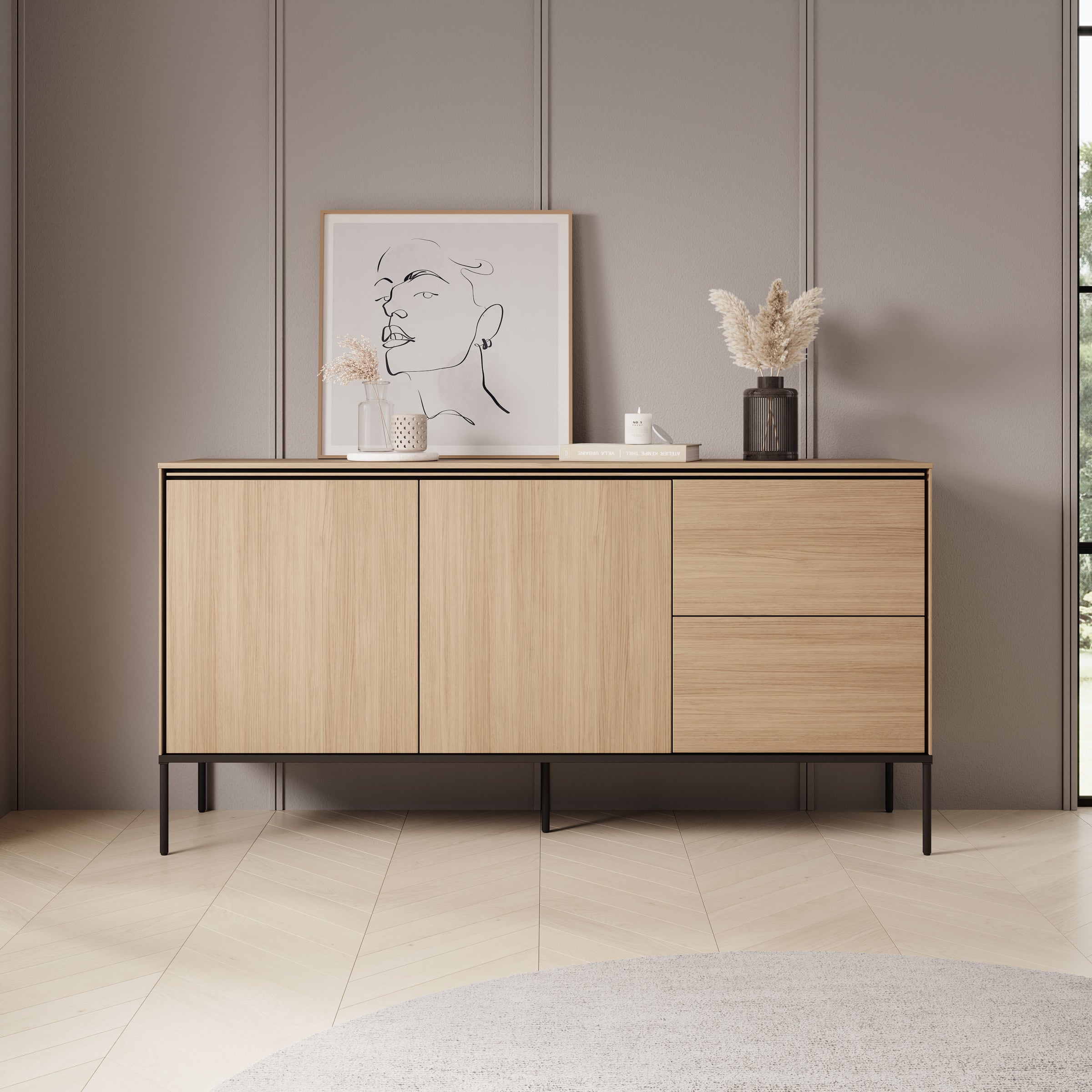 Vicious - Dressoir - Eiken - 167x41x85 cm