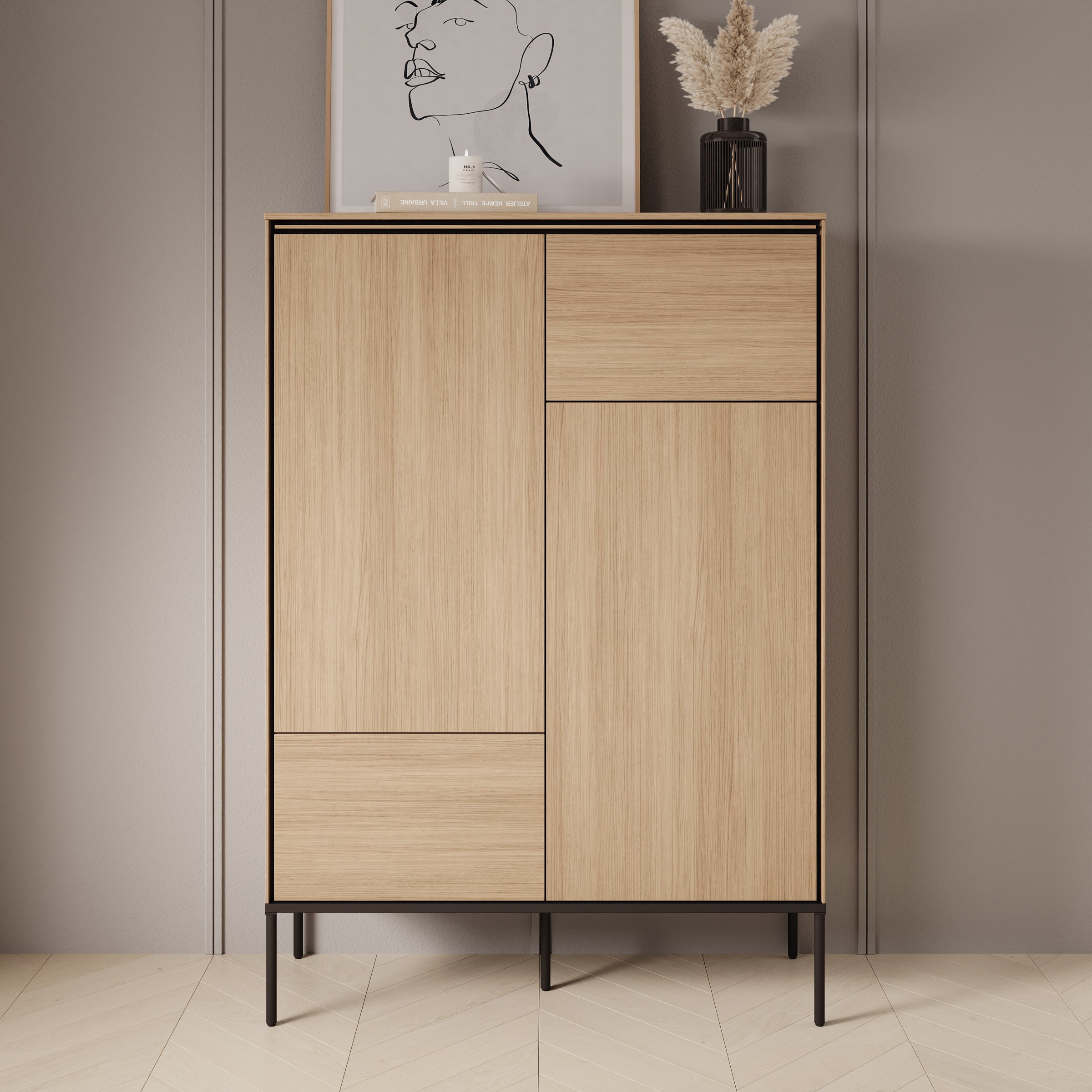 Vicious - Dressoir - Eiken - 98x34x142 cm