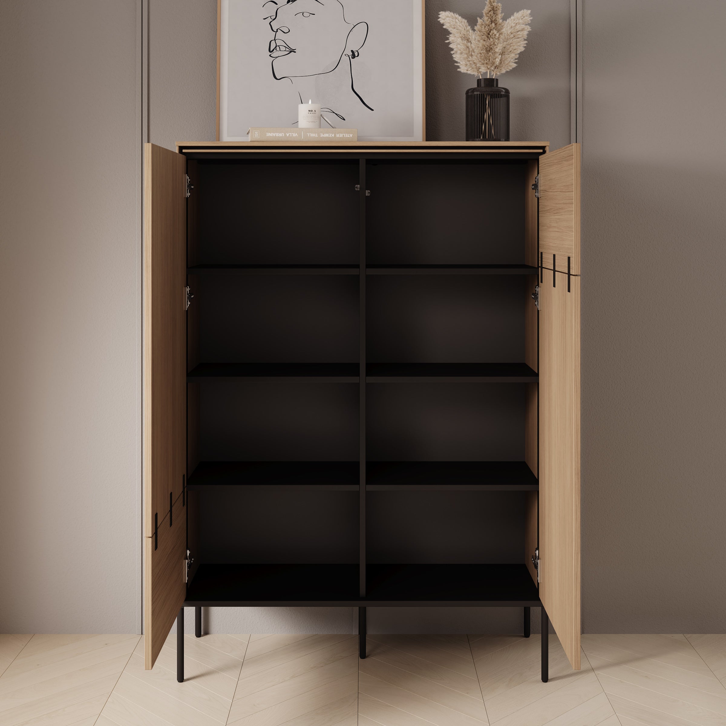 Vicious - Dressoir - Eiken - 98x34x142 cm