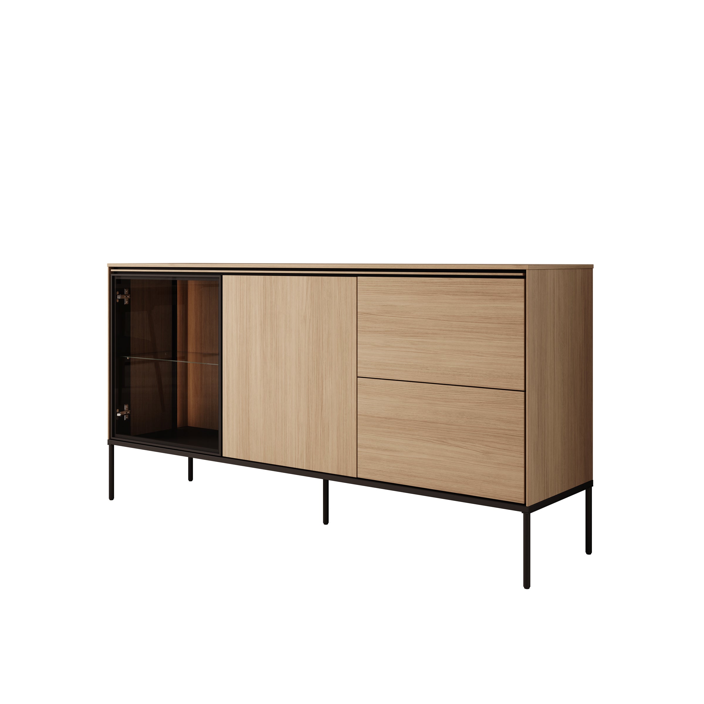 Vicious - Dressoir met LED - Eiken - 167x41x85 cm